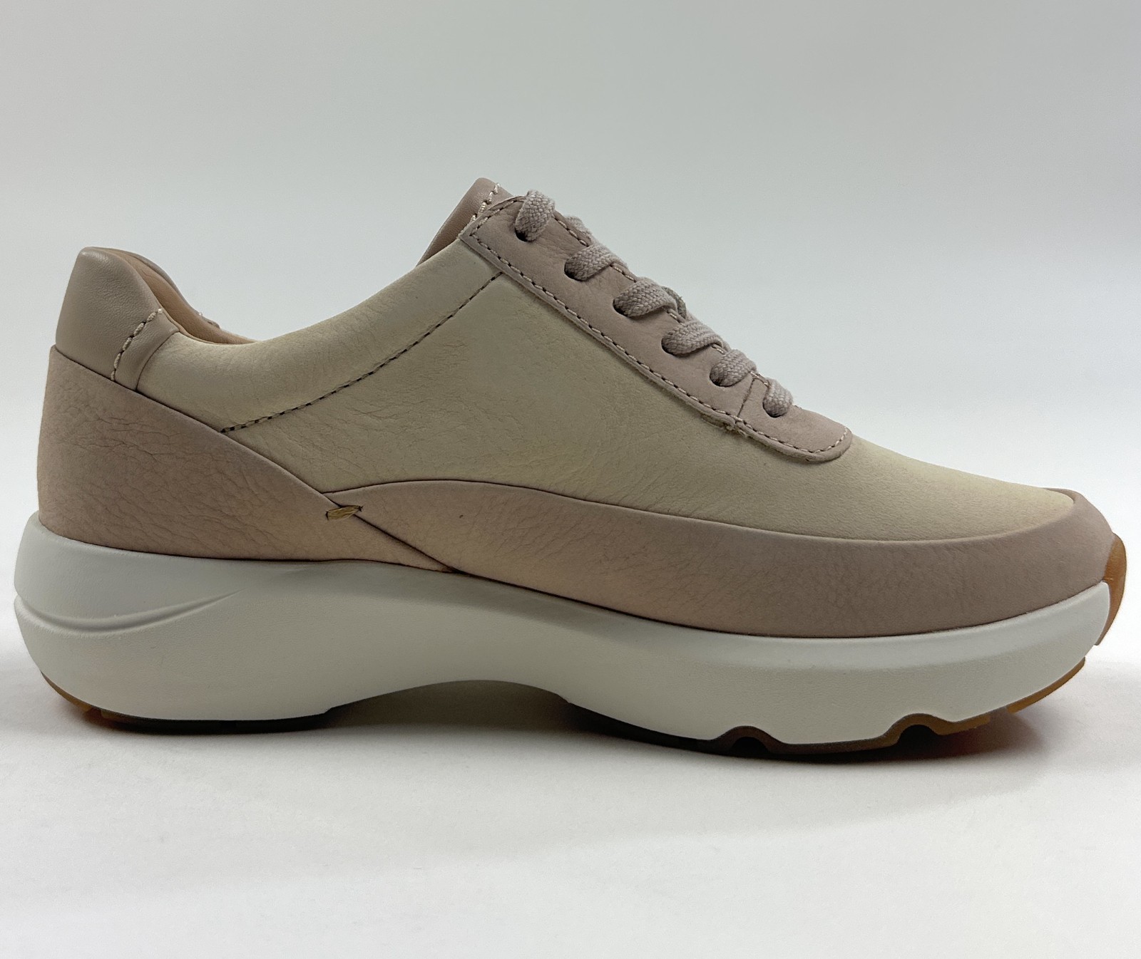 Clarks Tivoli Zip Leather Sand Tan Womens 6 Wide Sneakers Shoes Casual 26176651