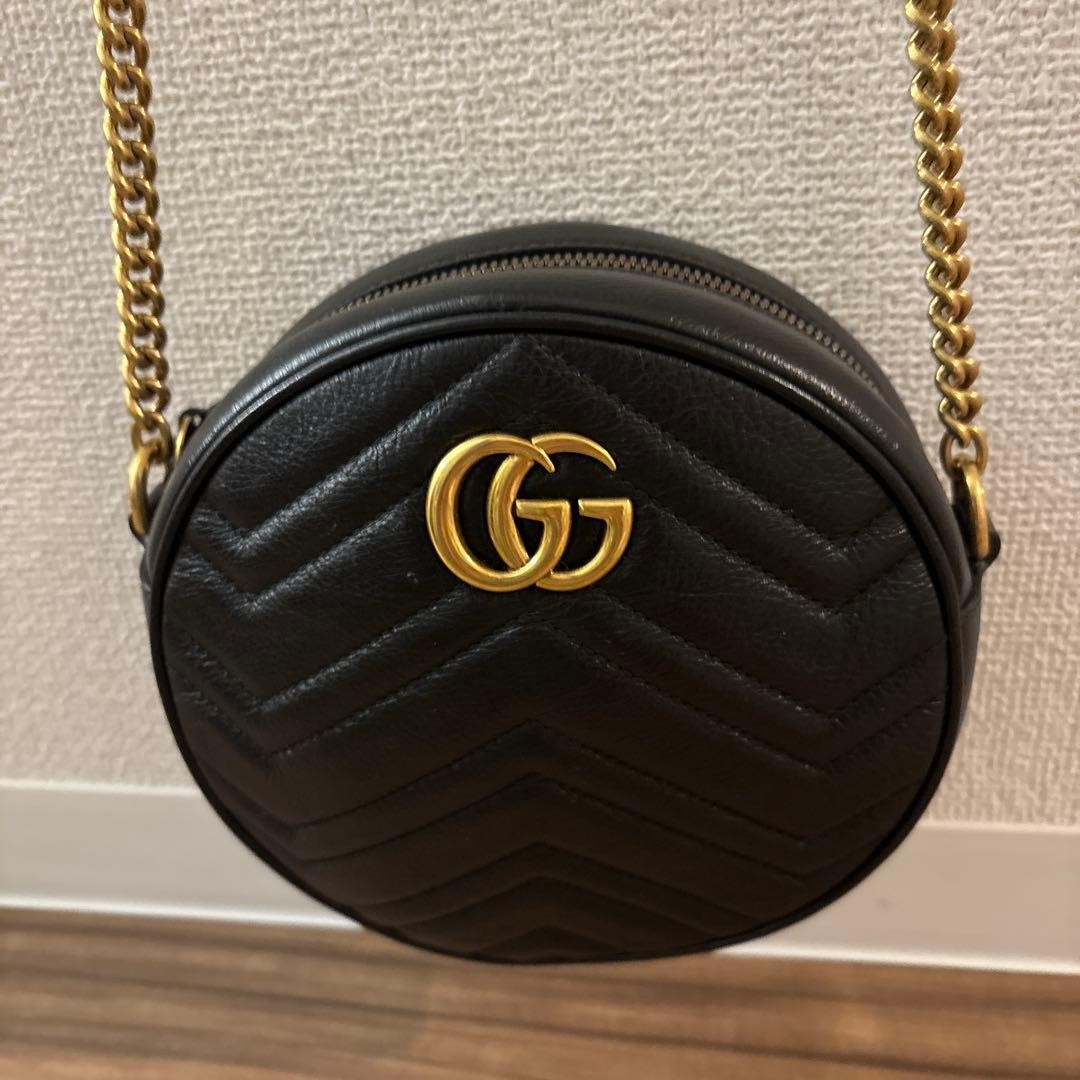 GUCCI GG Marmont Round Shoulder Bag Gift Present 0611b