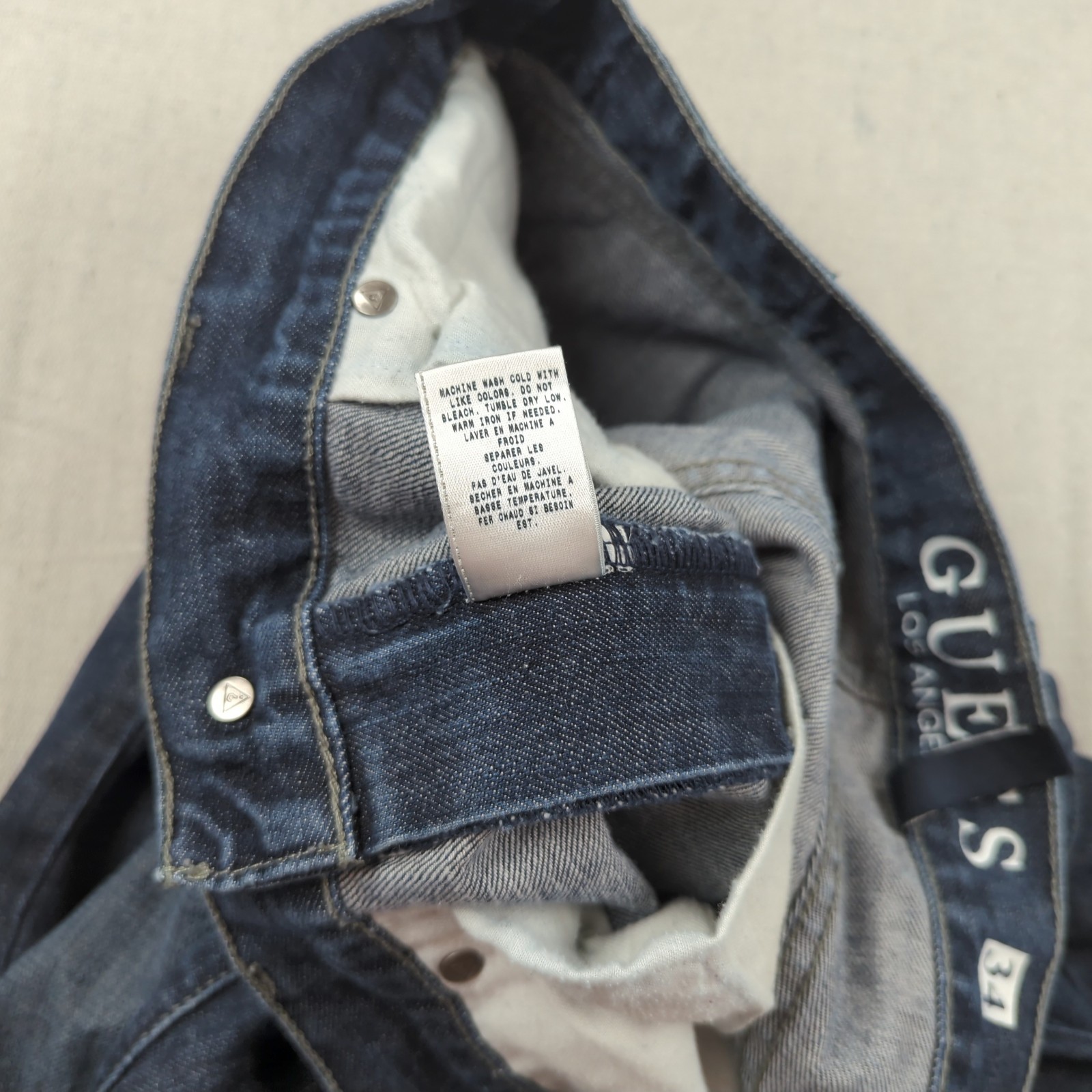 Guess Jeans Mens 34×33 Blue Falcon Boot Cut Dark Wash Western Cowboy