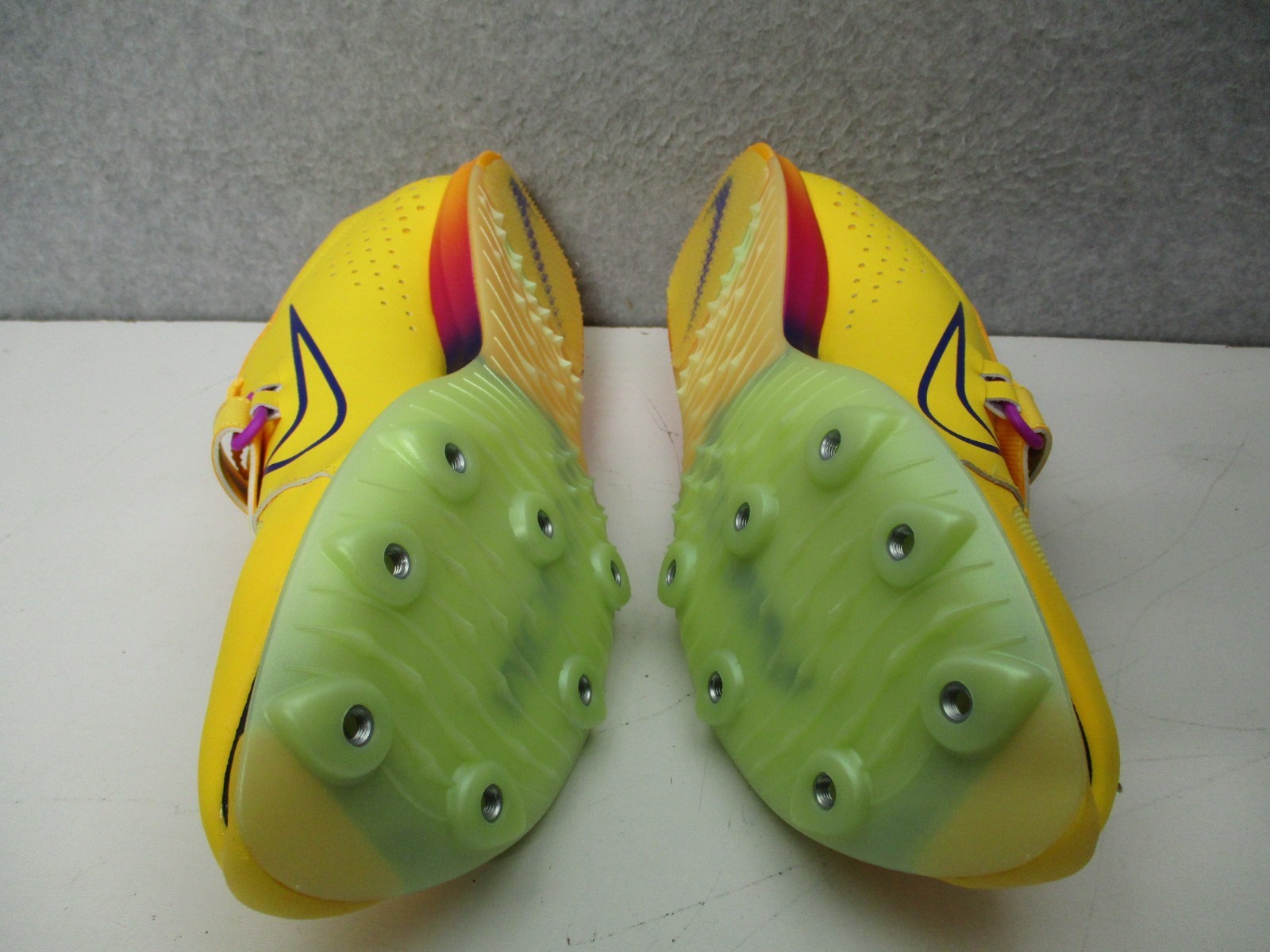 Nike Air Zoom Long Jump Elite Mens Sz 9 Yellow Citrus Track and Field Spikes