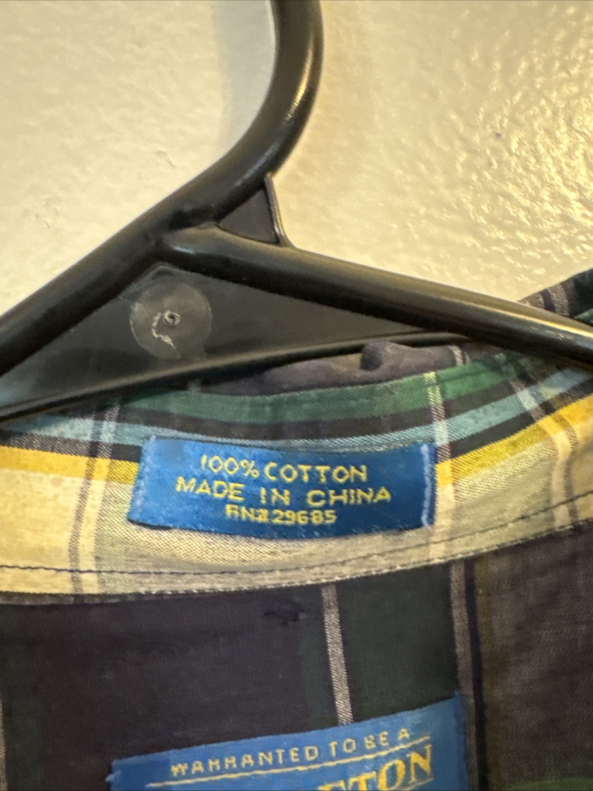 Pendleton Shirt Mens XL Button Down Short Sleeve Blue Green Plaid Check Cotton