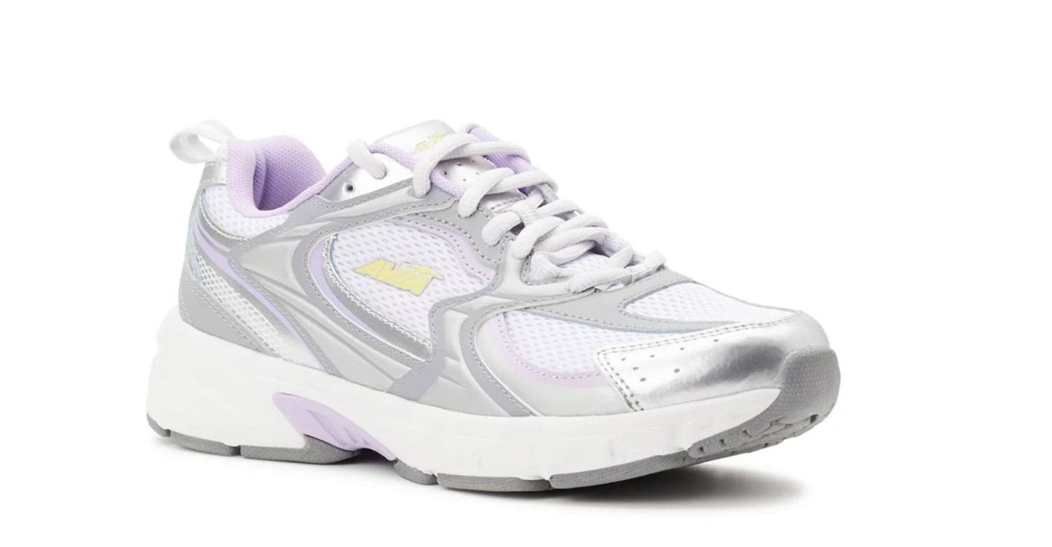 AVIA Women’s 5000 Sneakers Running Walking Shoes Purple Silver Leather Mesh NEW
