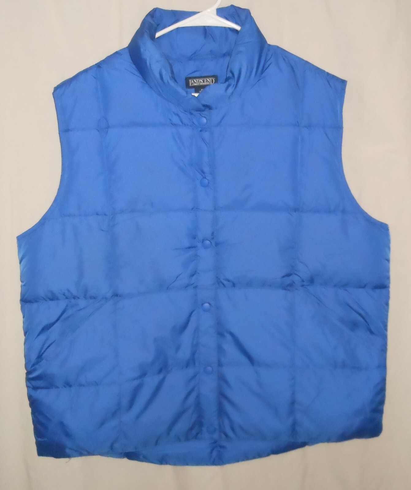 Land’s End Down Vest Puffy Puffer Sky Blue Nylon Camping Hiking Ski Women’s 18-2