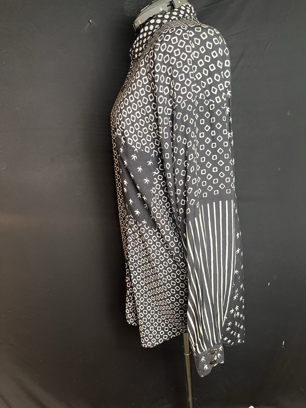 Vintage 90’s Oversized Multi Patterned Long Sleeve Shirt by ‘We Be Bop’ Sz XL-2X