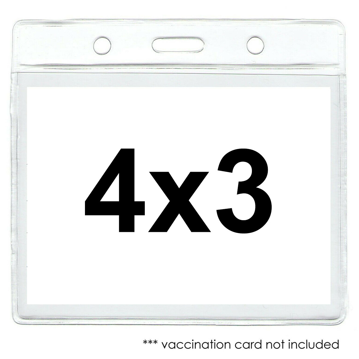 5 Pack Clear Vaccination Card Protector 4×3″ Vaccine Record Holder Badge Sleeve
