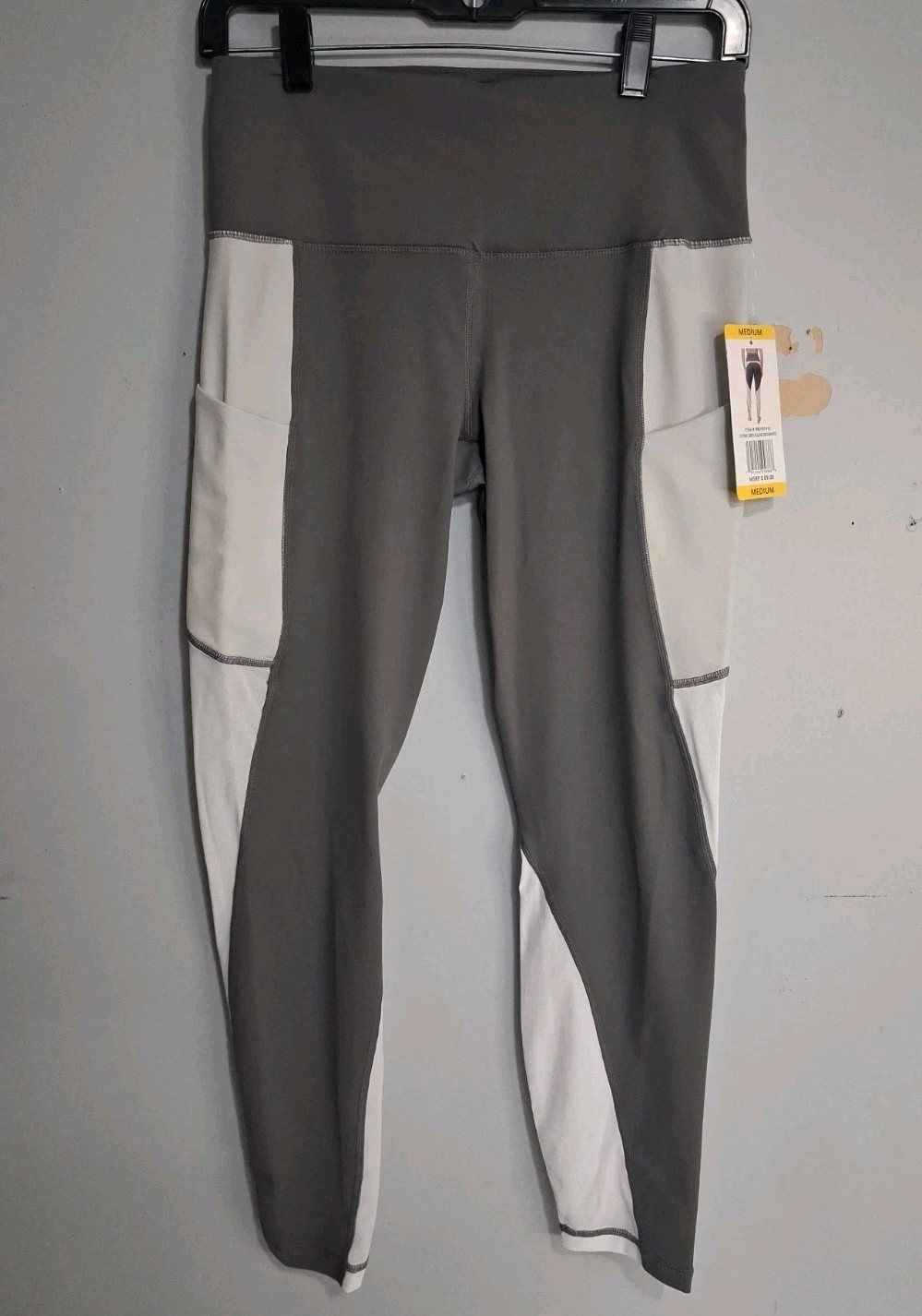 Active Life Leggings Women’s Sz M Grey Yoga Pilates Workout Jogging Comfort (H10