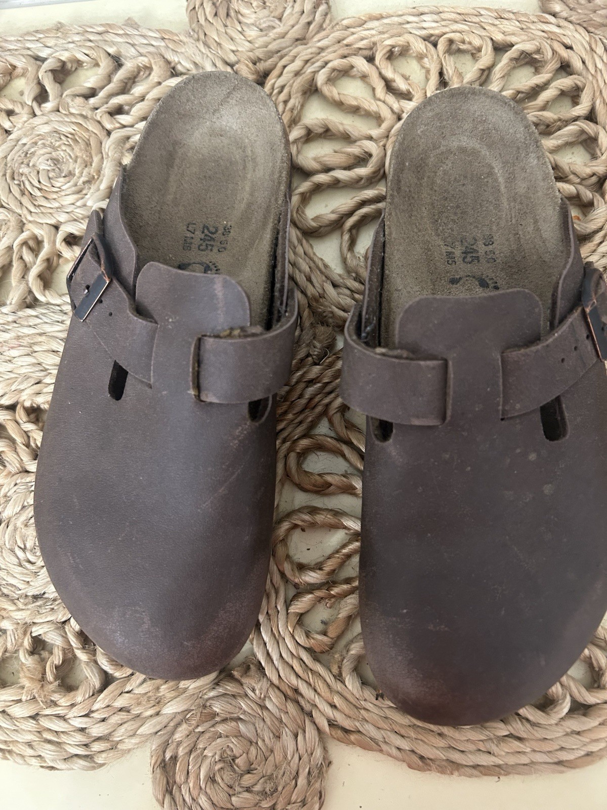 Birkenstock Birkis Boston Style Brown Slip On Clogs Size EU 38 US 7.5