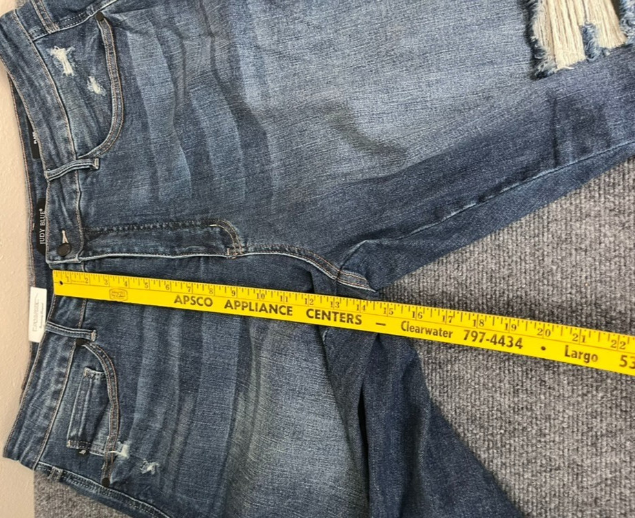 NWT Judy Blue High Rise Control Top Distressed Flare Jeans JB88739 Womens 22W
