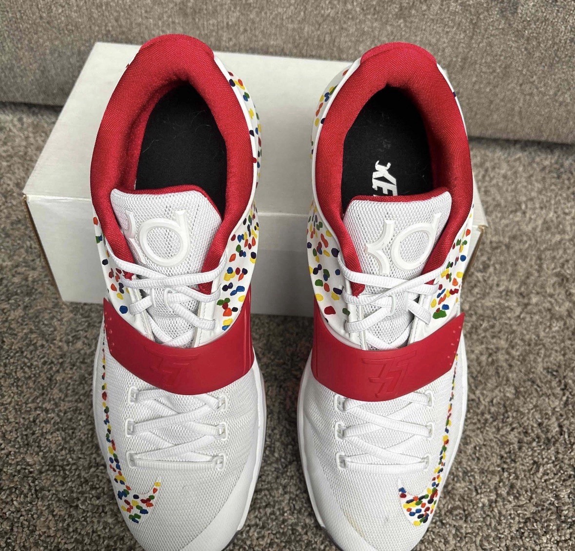 NIKE KD 7 NIKE ID CONFETTI CUSTOM SIZE 13.5 MENS