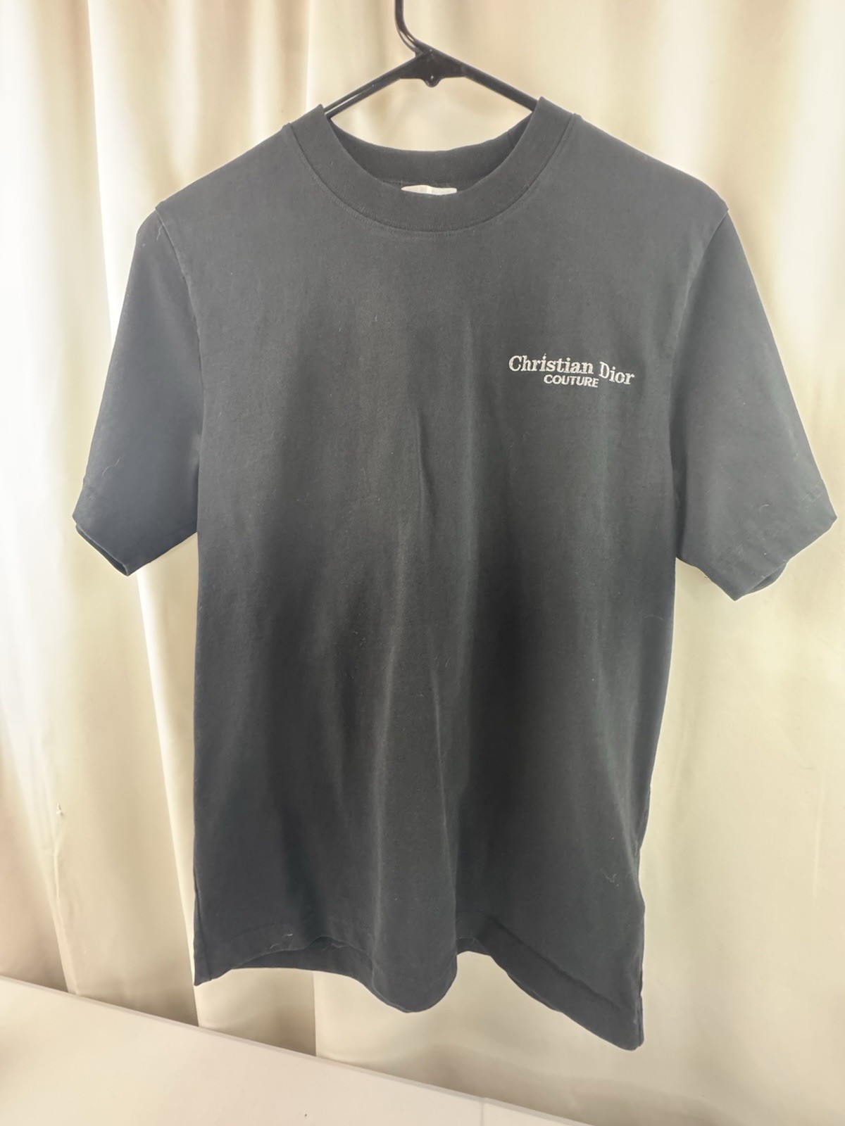 Christian Dior Couture Men’s T-shirt Size Medium in Black, Made in Italy