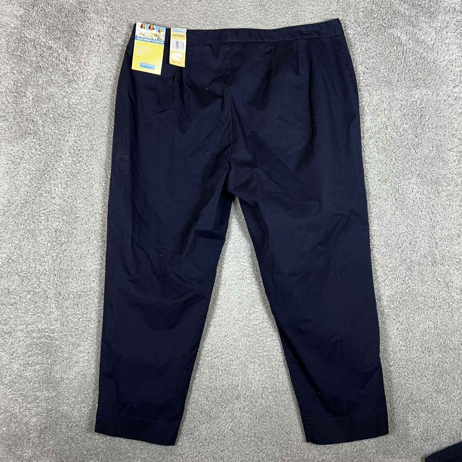 Haggar Chino Pants Mens 44×29 Navy Blue Classic Fit Weekend Khaki Casual Formal