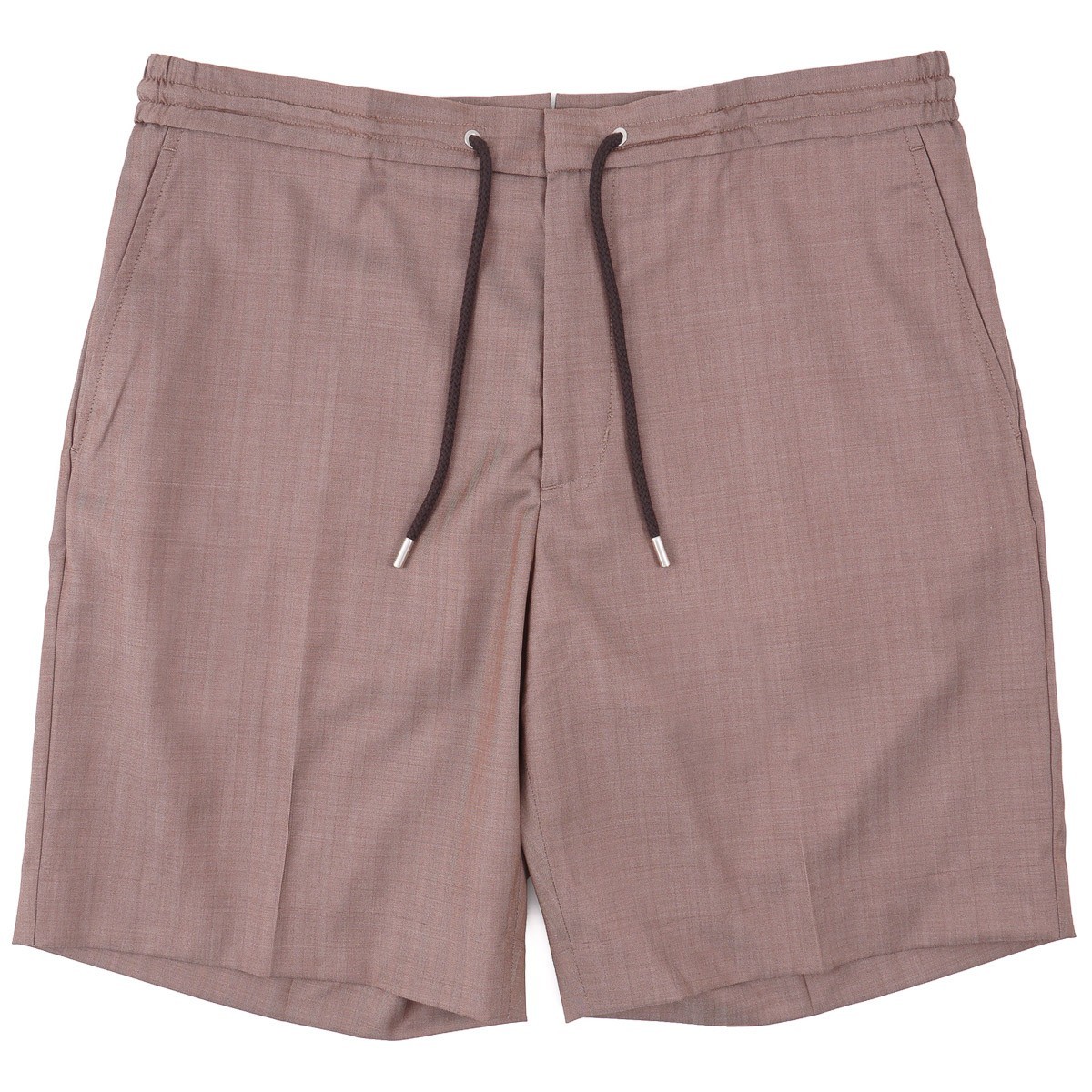 Brett Johnson Cocoa Brown Lightweight Wool Drawstring Shorts L (35-36) NWT
