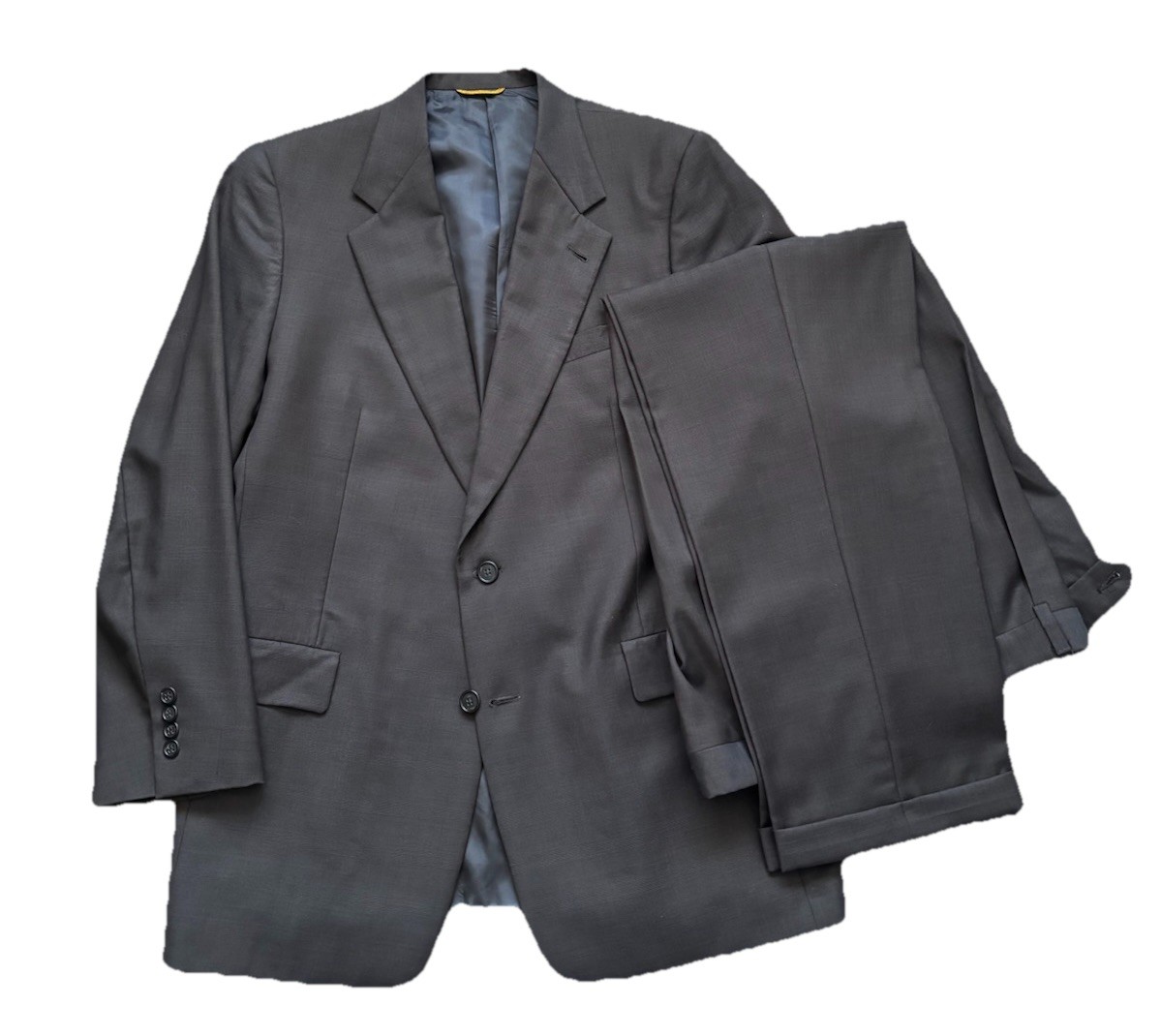 VTG 70s Hart Schaffner Marx Men’s Gray Wool 2pc Suit 42R 37/28 Made in USA