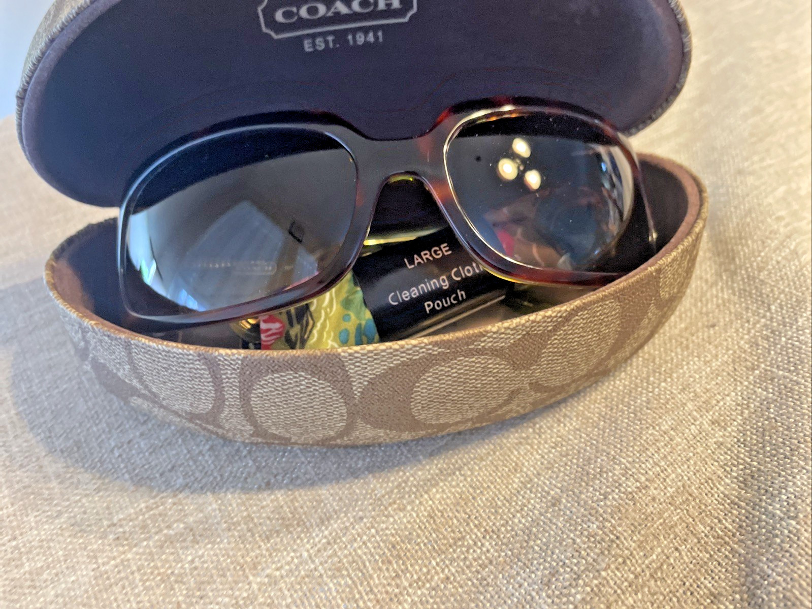 Coach Women’s Rita2 S836 Tortoise Amber Green 115mm Frame Lens SunglassesUNUSED