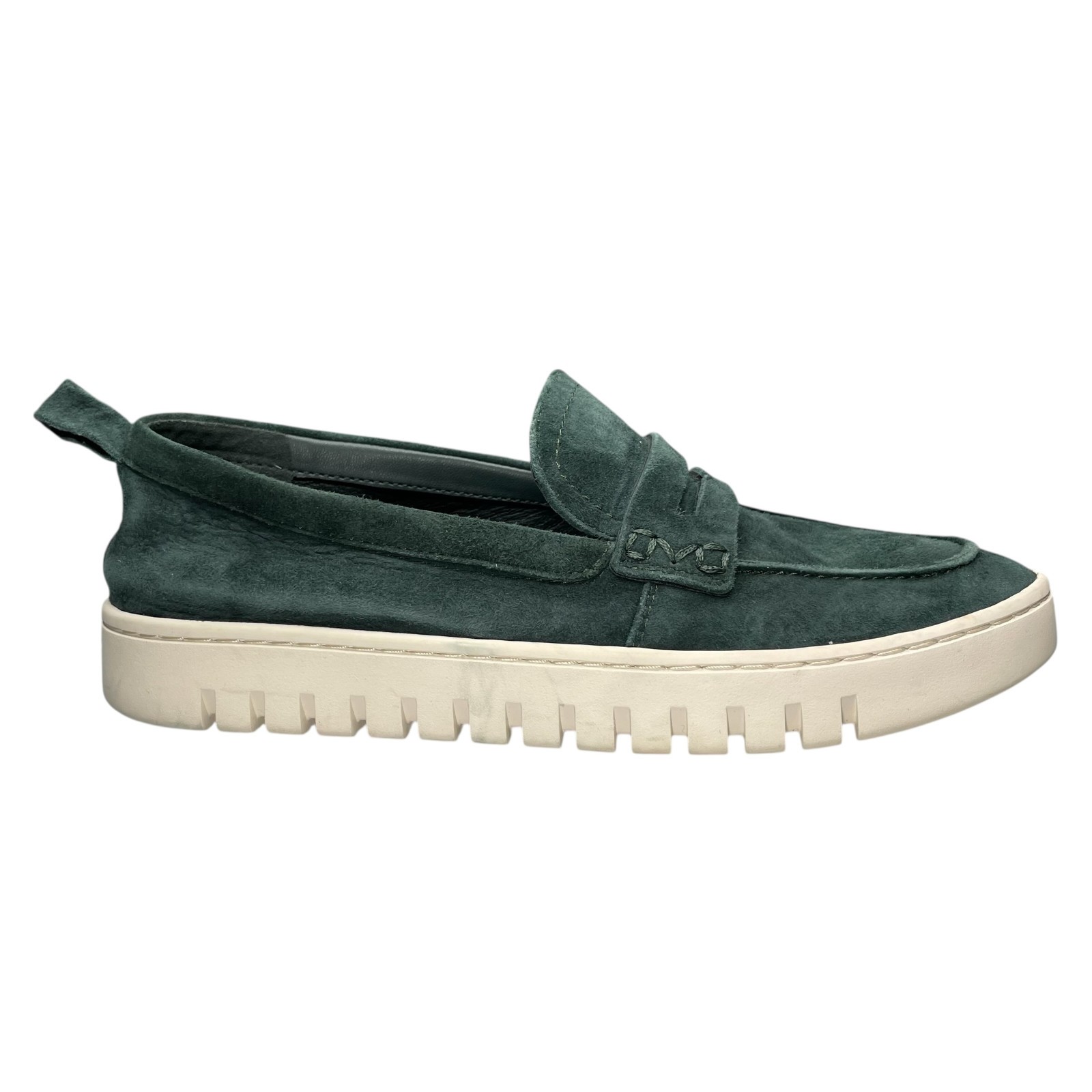 Vionic Uptown Loafers Womens US 7 EU 37 Scarab Waxy Suede Green/Blue/Teal Leathe