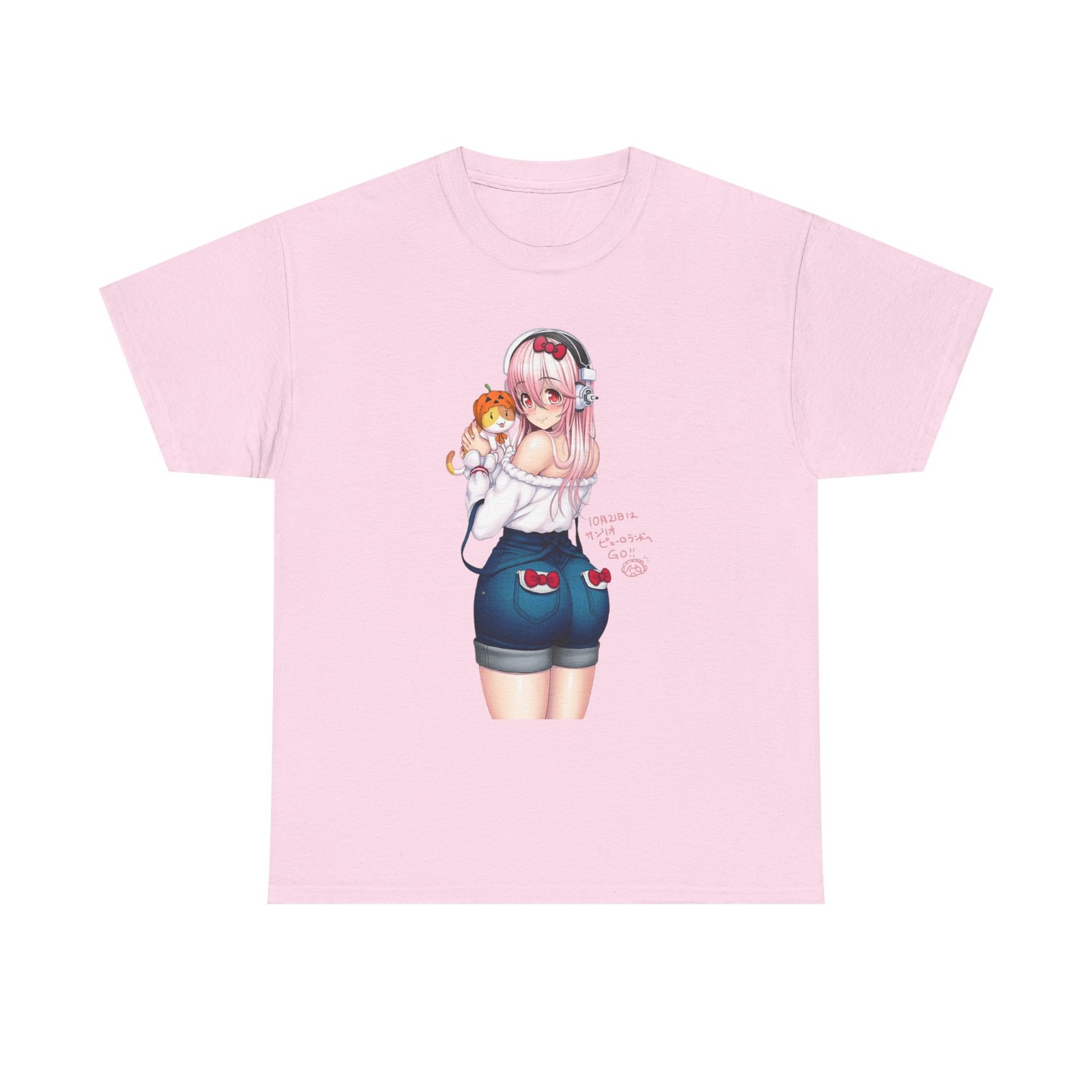 Pink Waifu FuRyu Super Sonic, Sanrio women’s T-shirt, graphic tee hello kitty