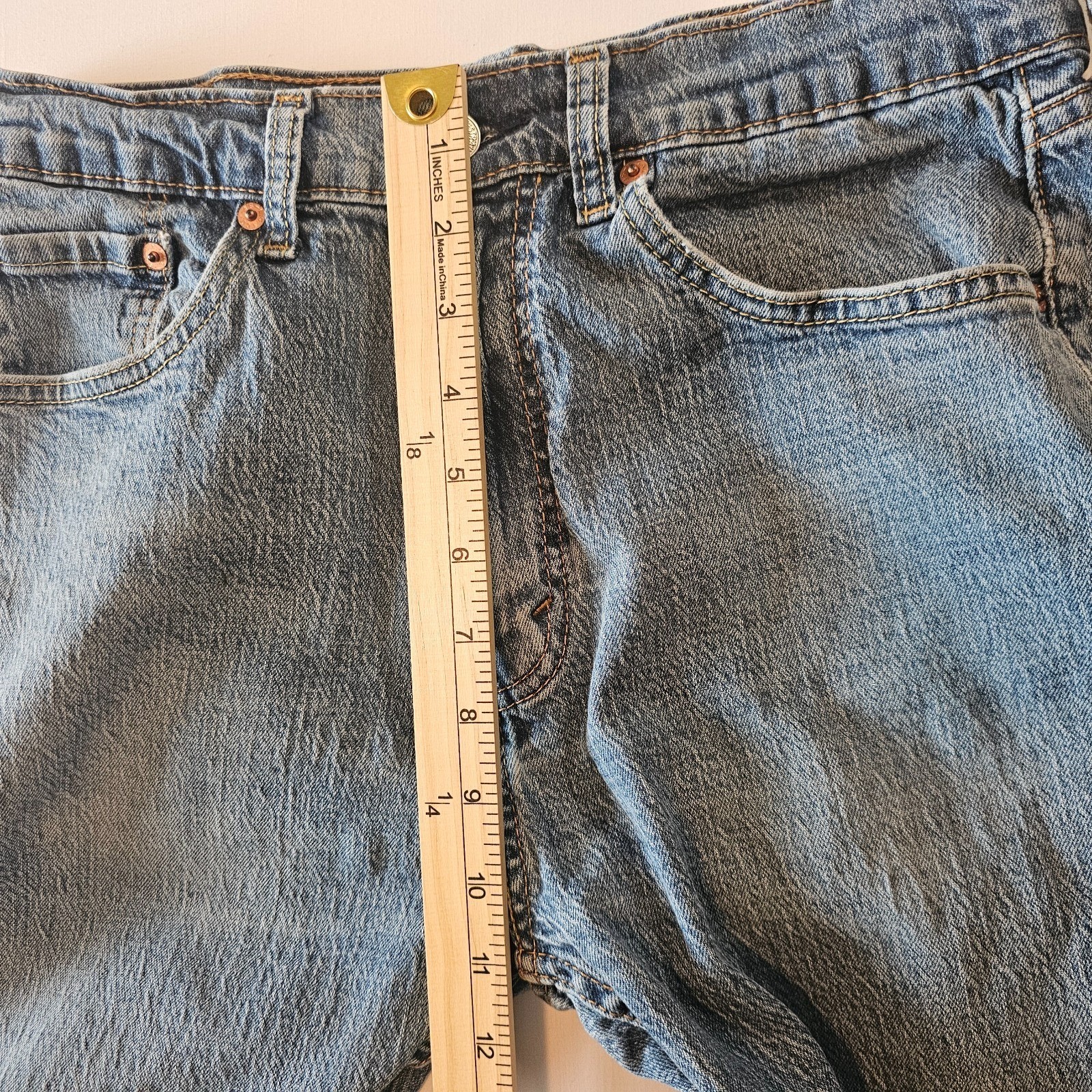 Levis 505 Regular Fit Straight Leg Blue Denim W32 L32 Wash Strech Classic