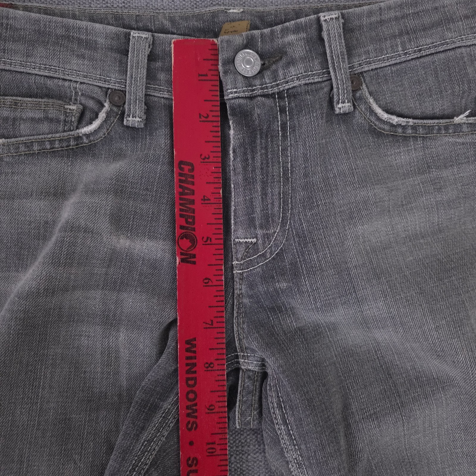 NWT Seven For All Mankind Flynt Gray Jeans Bootcut Size 27 (29×33.5) Made In USA
