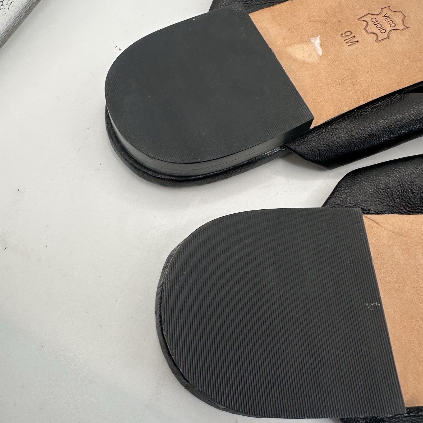 Jessica Bennett Strappy Open Toe Sandals Black Leather Twist 9 European Summer