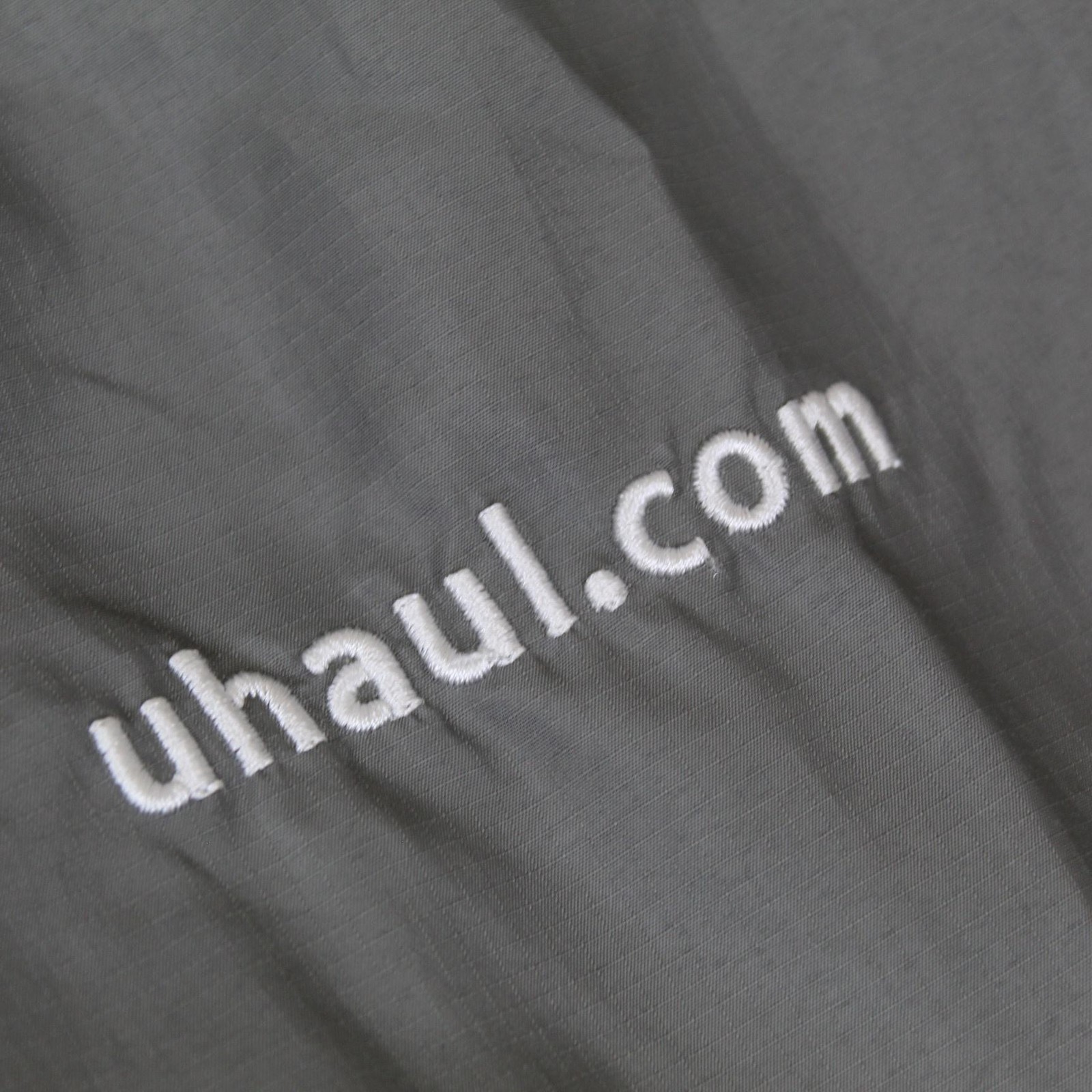 U-Haul Jacket Mens 4XL Black Gray Windbreaker Full Zip Reflective Lined Workwear