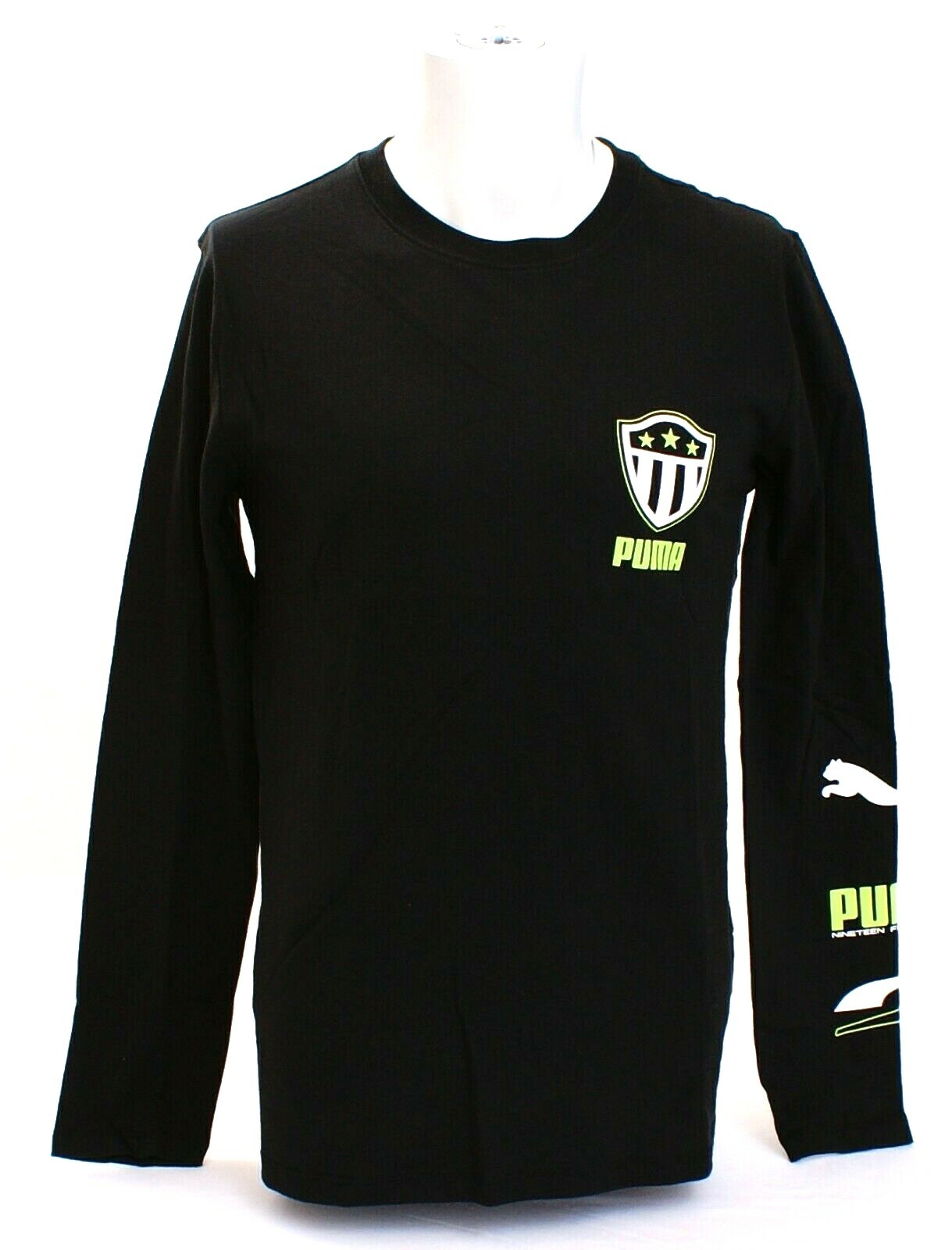 Puma Black Midfield Long Sleeve Crew Neck Tee T-Shirt Men’s NWT