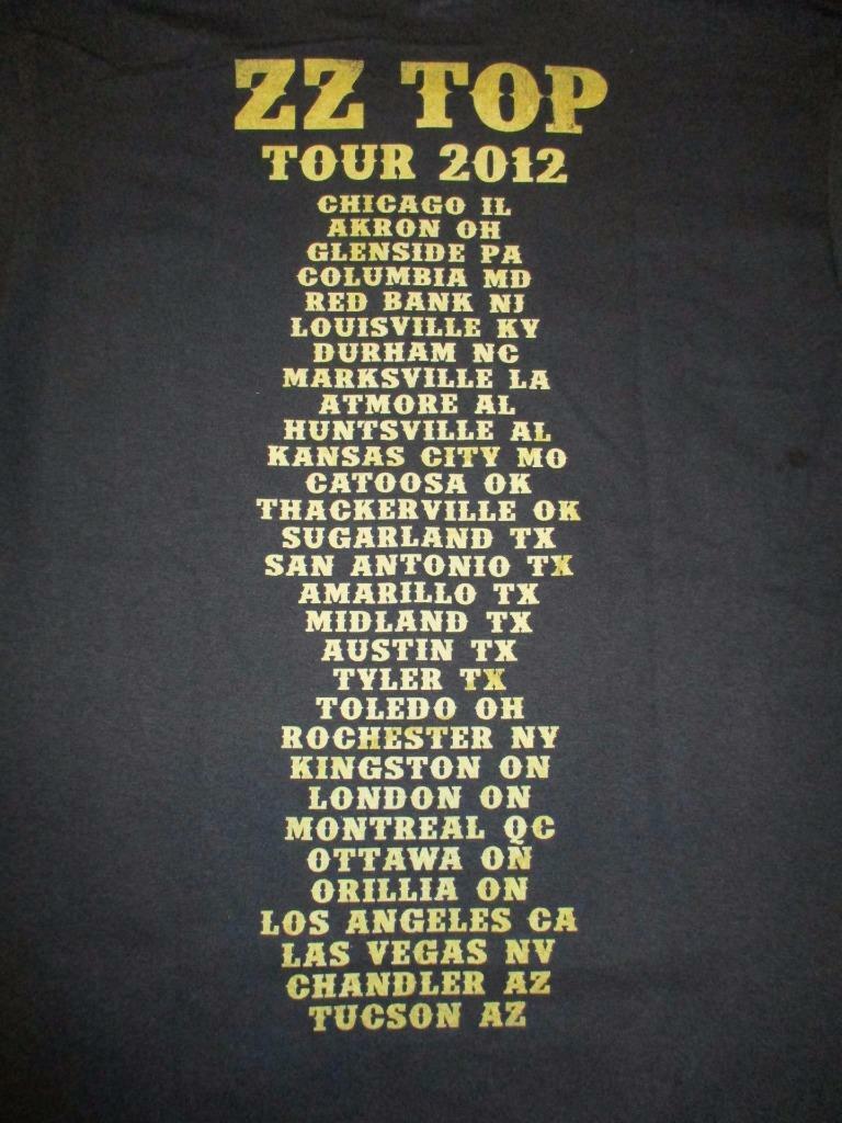 NEW ZZ Top Eldorado Bar Tour 2012 Mens Adult M Medium Licensed Concert Shirt