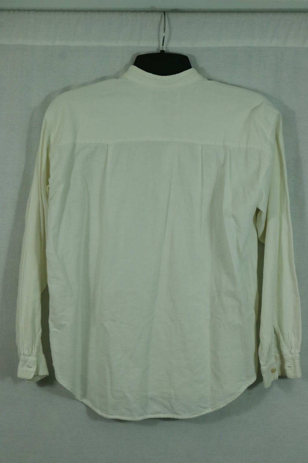 Vintage Anrrango Incan Designs S 100% Cotton Blouse Ruffle Front Made in Ecuador