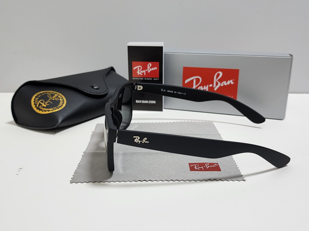 Ray-Ban RB2140 904 Wayfarer Sunglasses Black Frame Glass Gray Lens 50-22 /140 mm