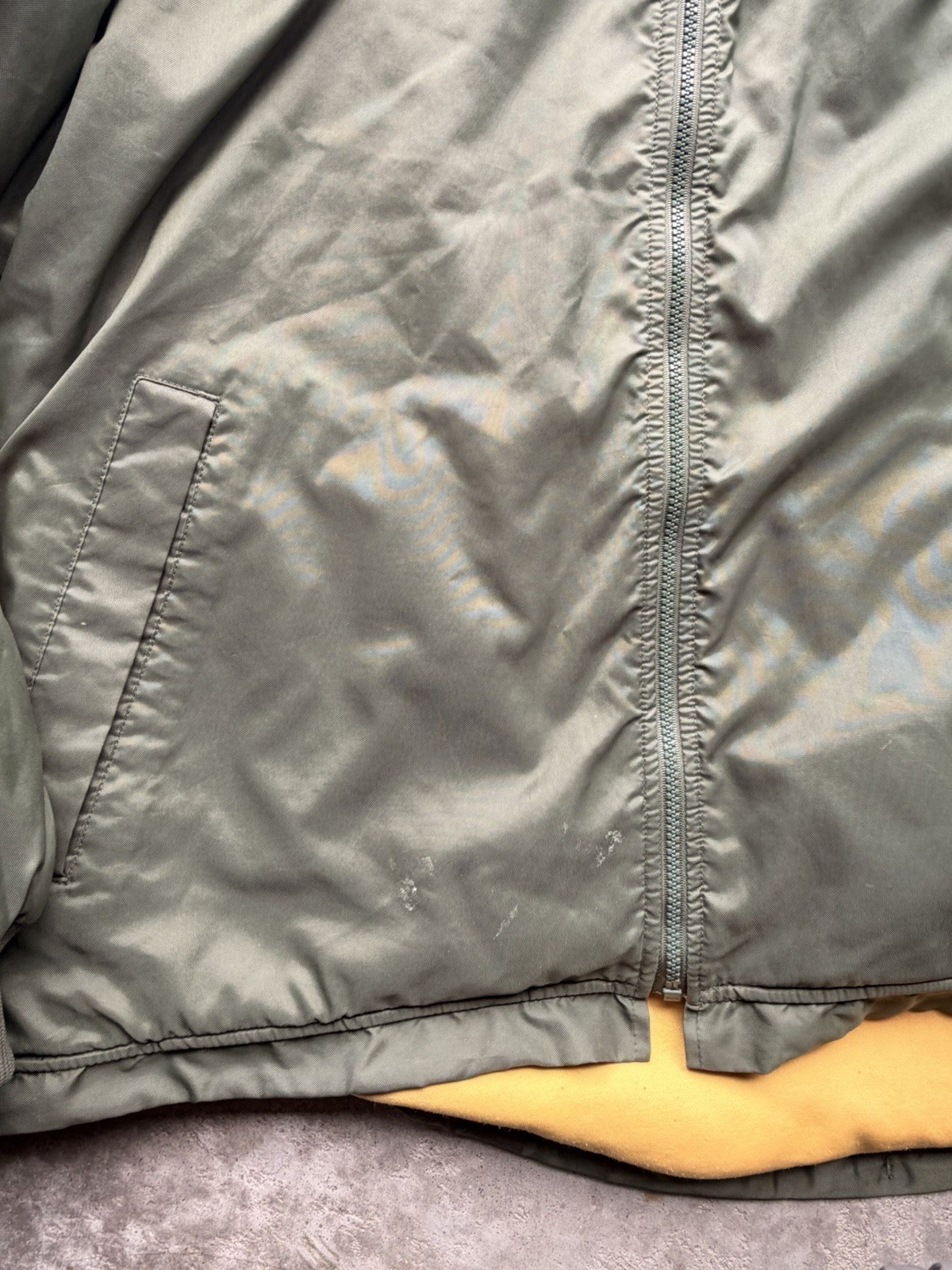 Nike Men’s L Reversible Hooded Full Zip Jacket w/ Pockets Green Yellow