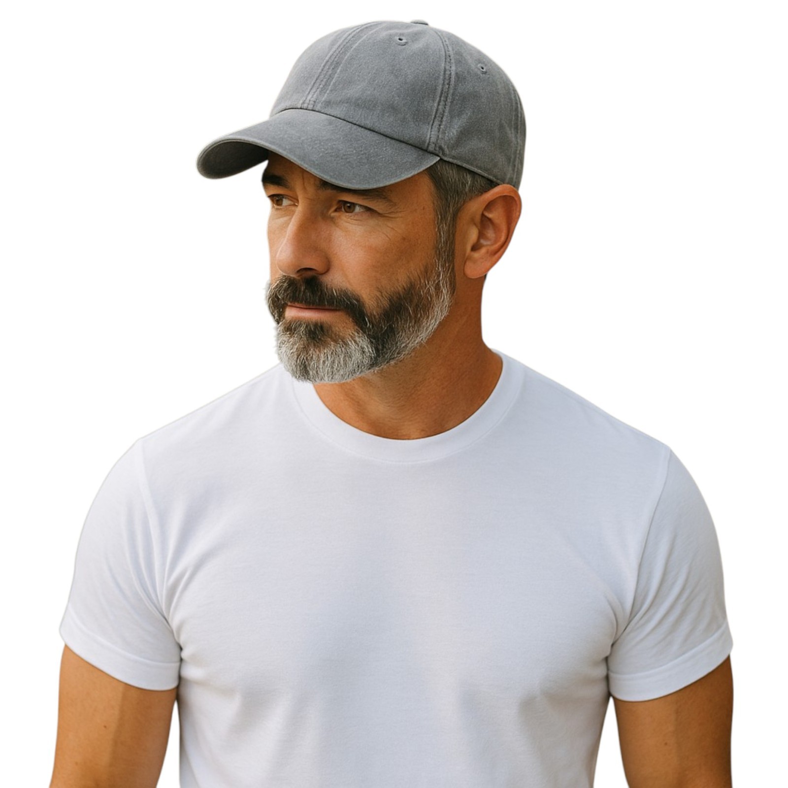 Men’s Cotton Baseball Cap Polo Style Solid Adjustable Dad Hat Washed Ball Cap