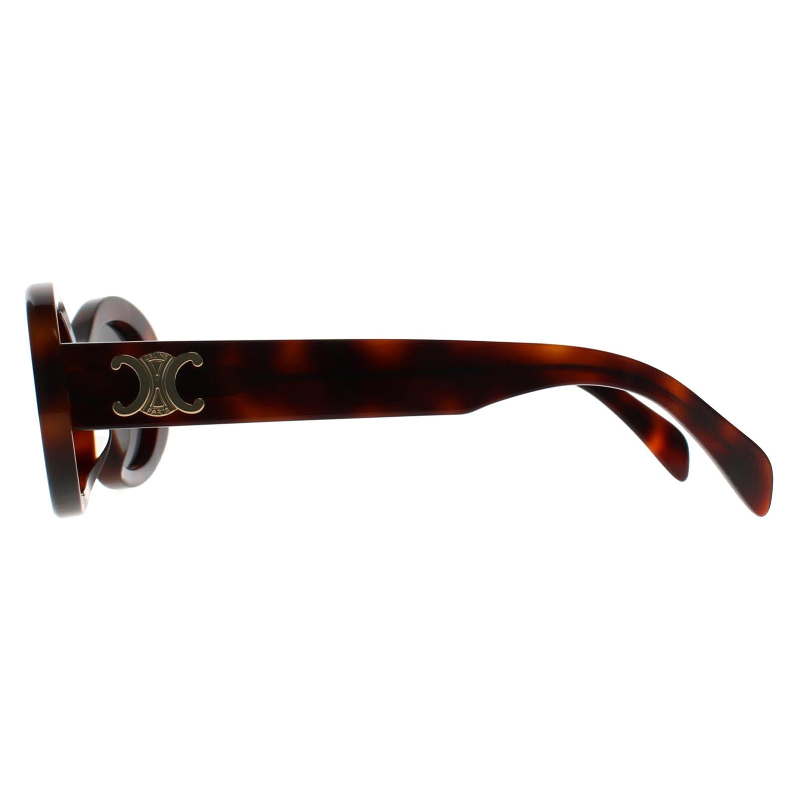 Celine Sunglasses CL40194U Triomphe 53A Shiny Havana Gray