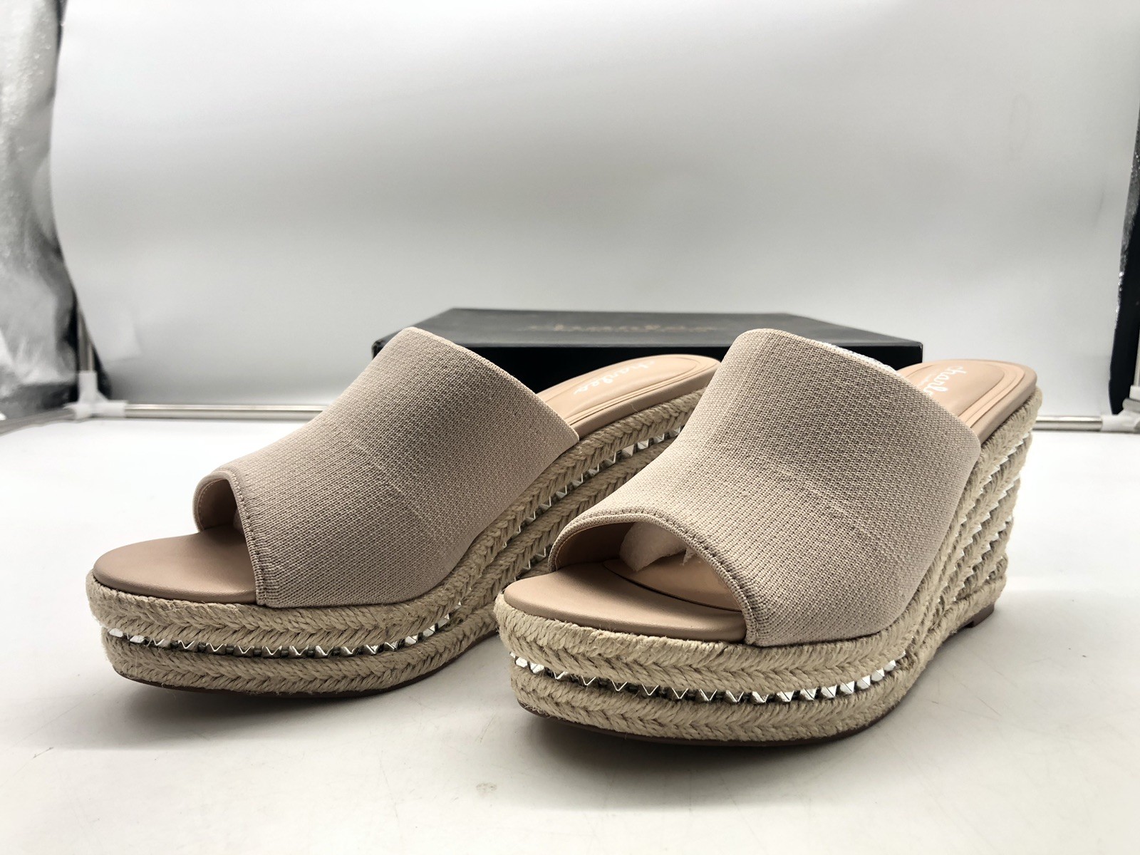 CHARLES BY CHARLES DAVID Jeremy Espadrille Platform Wedge Sandal Size 8.5 M *