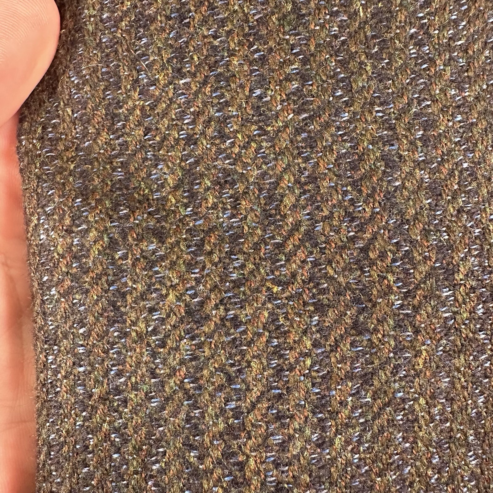 Kroon Sport Coat Mens 42L Brown Striped Tweed Wool Cashmere 2 Button Suit Jacket