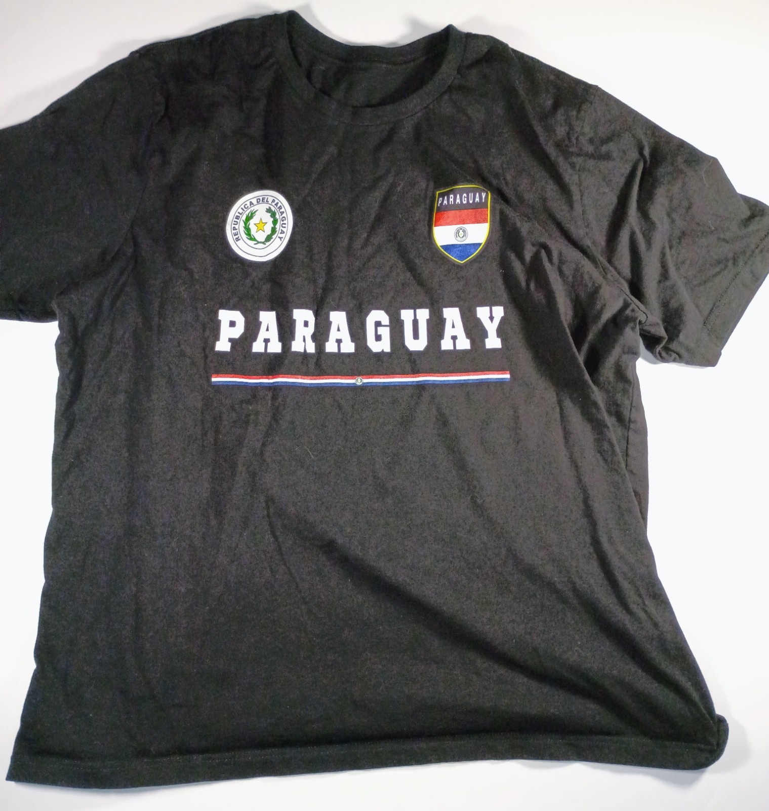 Men’s Republica del Paraguay National Seal Graphic Black T Shirt