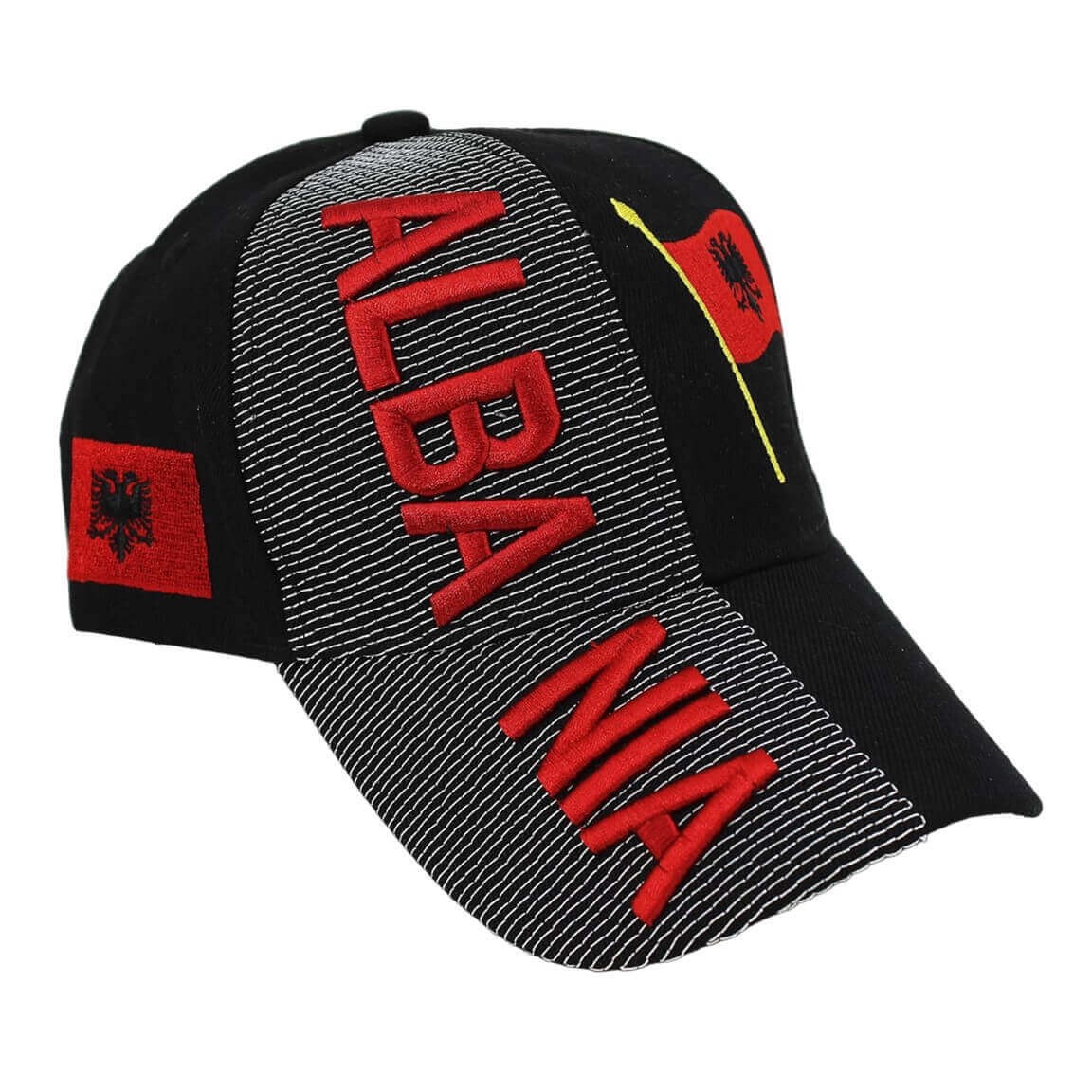 Albania Baseball Cap Country Flag Embroidery Curved Bill Unisex Design Sport Hat