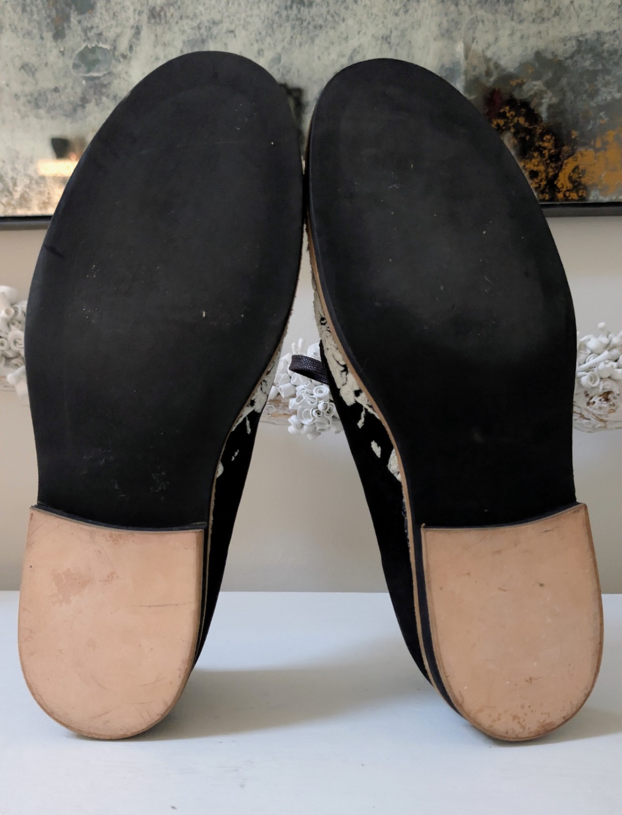 Ann Demeulemeester Mens Embroidered Leather Derby Shoe SS 2015 Runway Size45 NEW