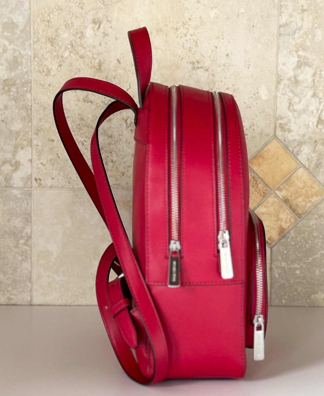 Michael Kors Jaycee Medium Pocket Backpack Dark Raspberry