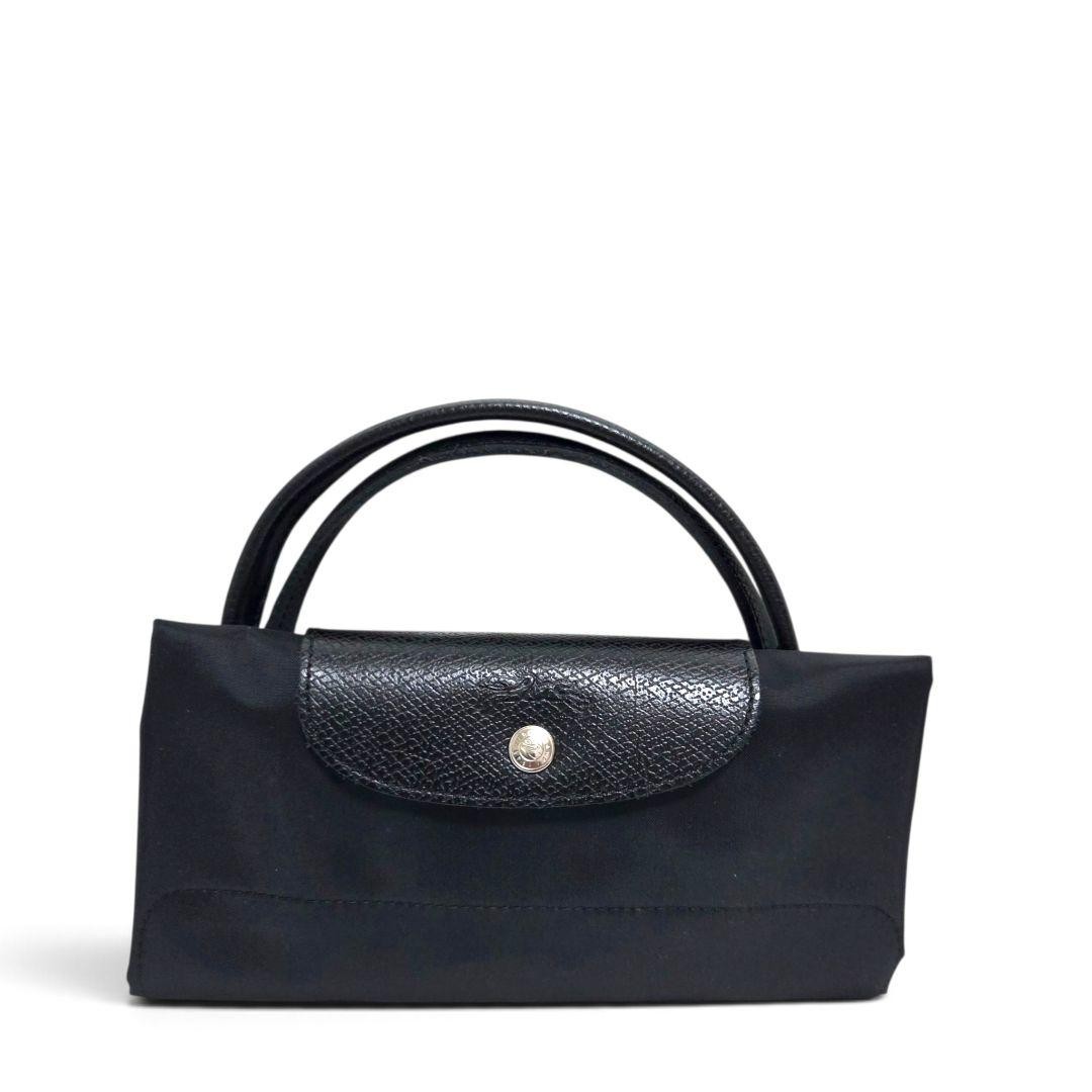 Longchamp Pliage L Tote Bag Black, W17-22.4 x H13.8 x D8.7 in, Used
