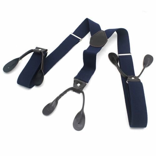 TECHTONGDA Hot Adjustable 4 Color Button Holes Link Men’s Elastic Suspenders