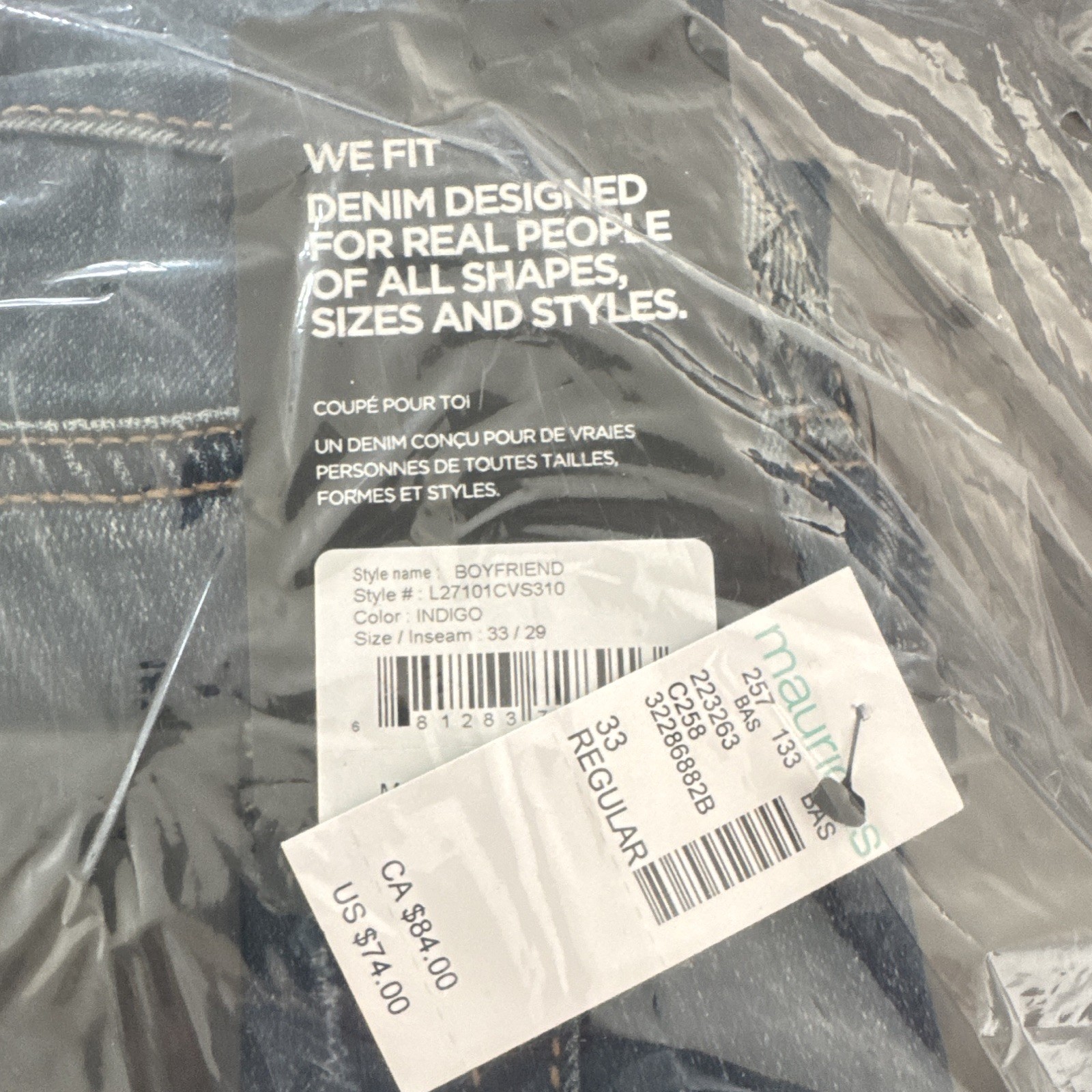 Silver Jeans Co. Women’s Mid-Rise Slim Boyfriend Jeans Blue 5-Pocket