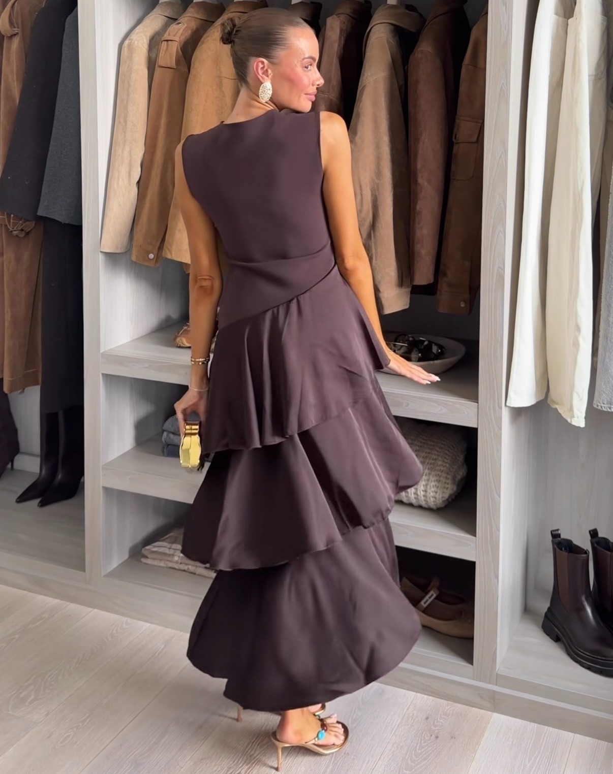 H&M : Satin-Skirt Ponte di Roma Dress : 1334015001 : ALL SIZES
