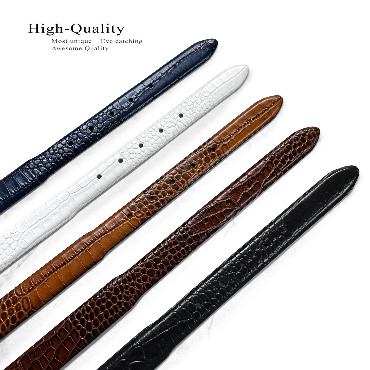 Replacement Belt Strap Italian Calfskin Genuine Leather Dress Belt Fits 1″ Wide