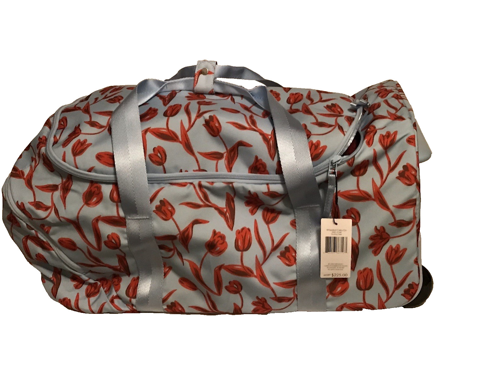 Floating Tulips Vera Bradley WHEELED Carry On Polyester NWT 21w 9.5h 12.75d NWT