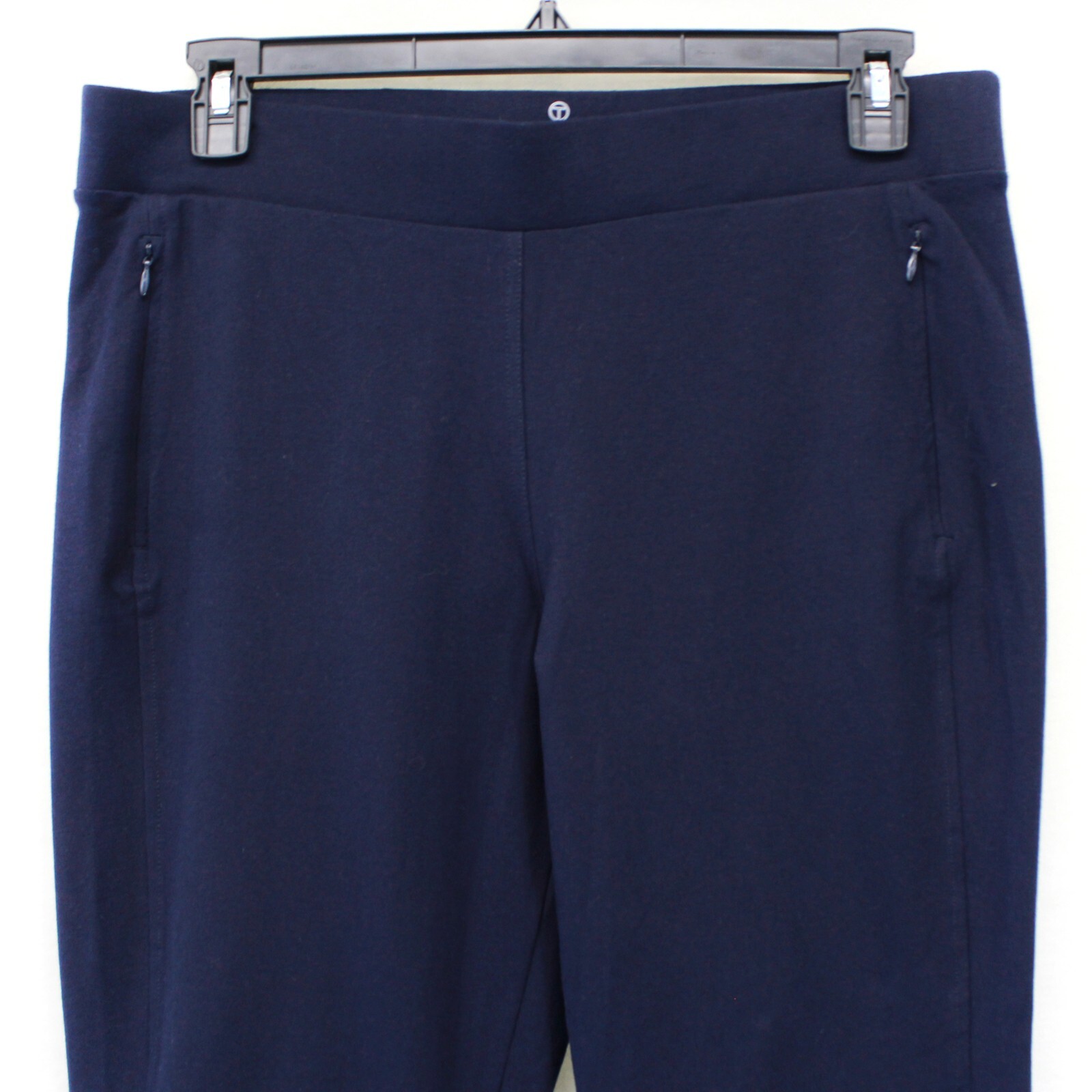 Talbots Plus Navy Blue Everyday Yoga Ankle Zipped Pocket Pants 1X
