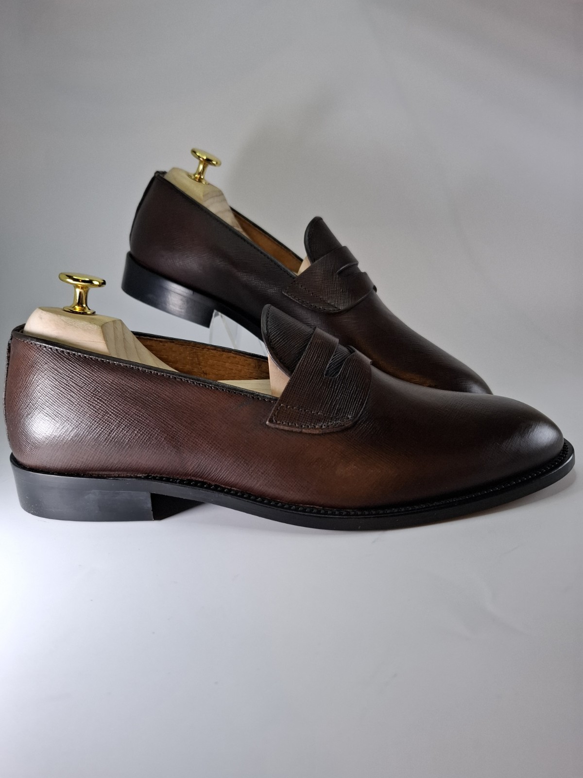 TRUSSARDI 40/41/42/43/44/45 EU Brown Loafers Men’s Shoes