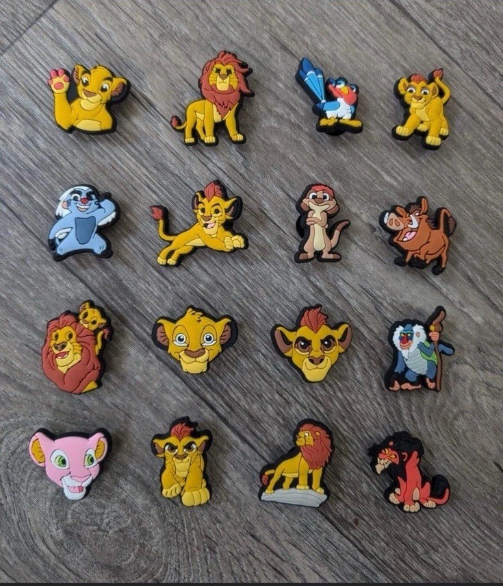 Disney Lion King Croc Charm Jibbitz Set Of 16 Simba Timón Nala Pumba