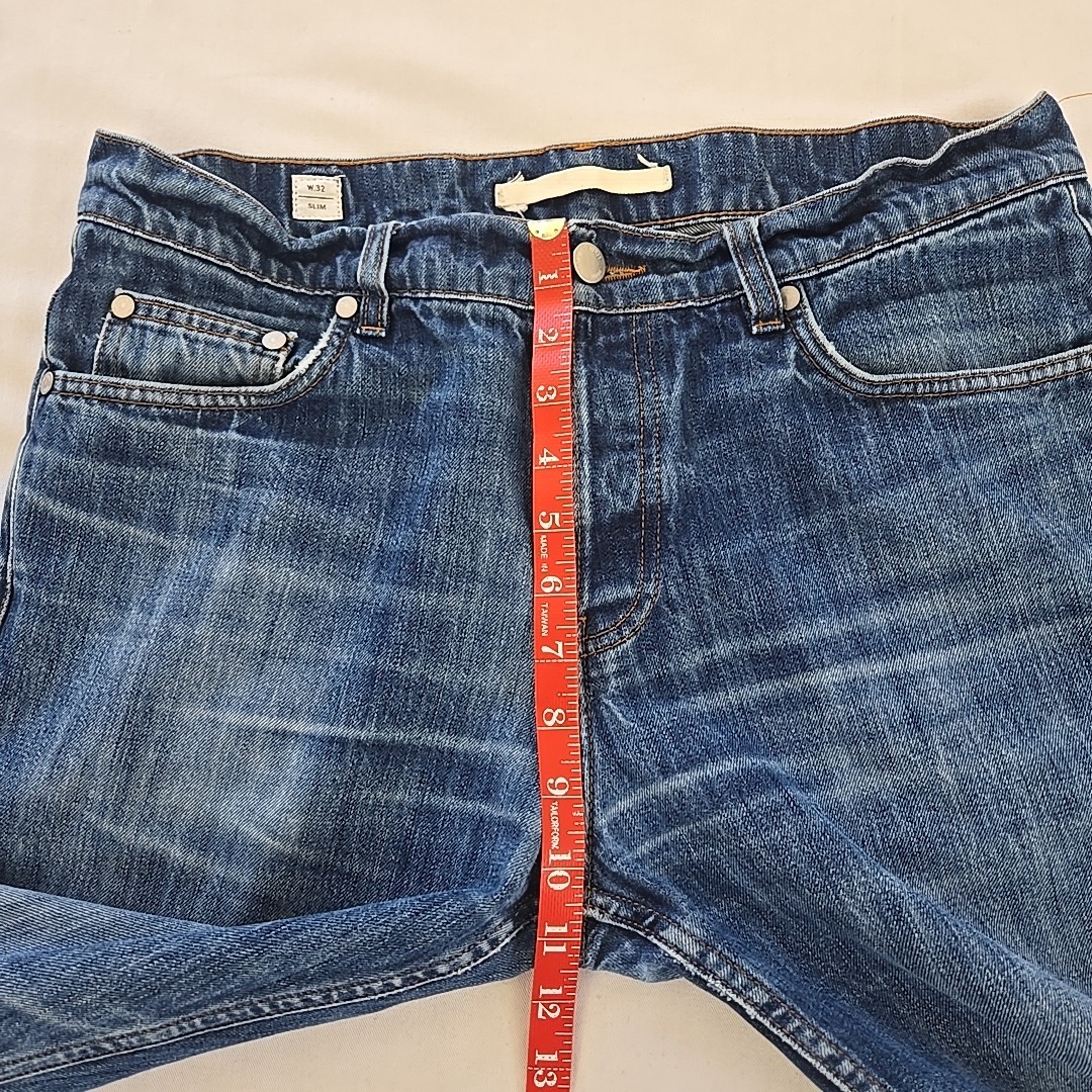 Norse Projects Copenhagen Faded Denim Jeans Men’s 32 Slim (32×30) Button Fly