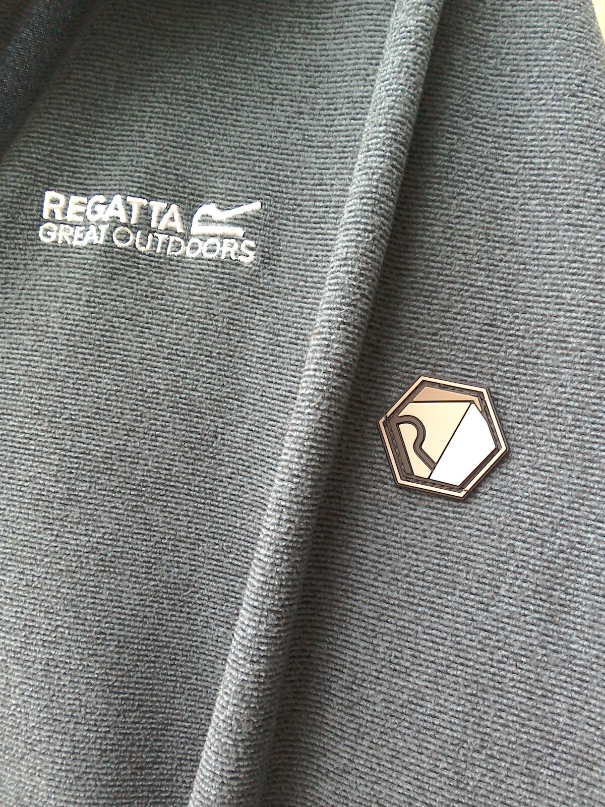 Unisex Regatta Great Outdoors Brand Blue/Grey/Stone Thin Fleece Top Size L 