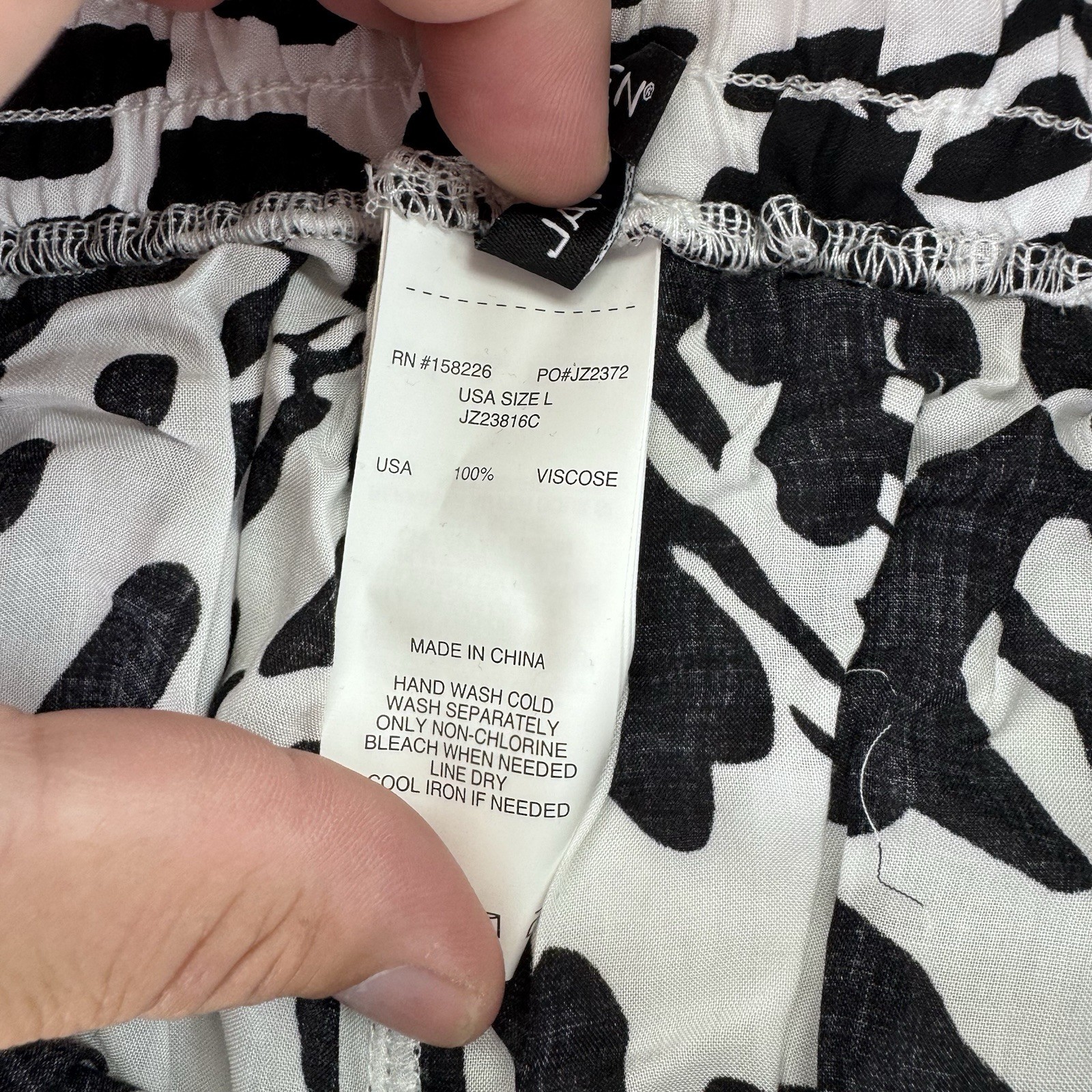 Jantzen Regular Wide Leg Printed Pull On Woven Cover Up Pants Size Large Animal