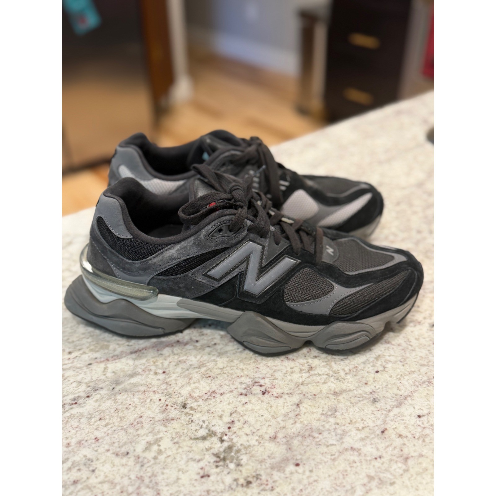 New Balance 9060 Phantom Magnet Black Grey Suede Sneakers U9060GH Mens